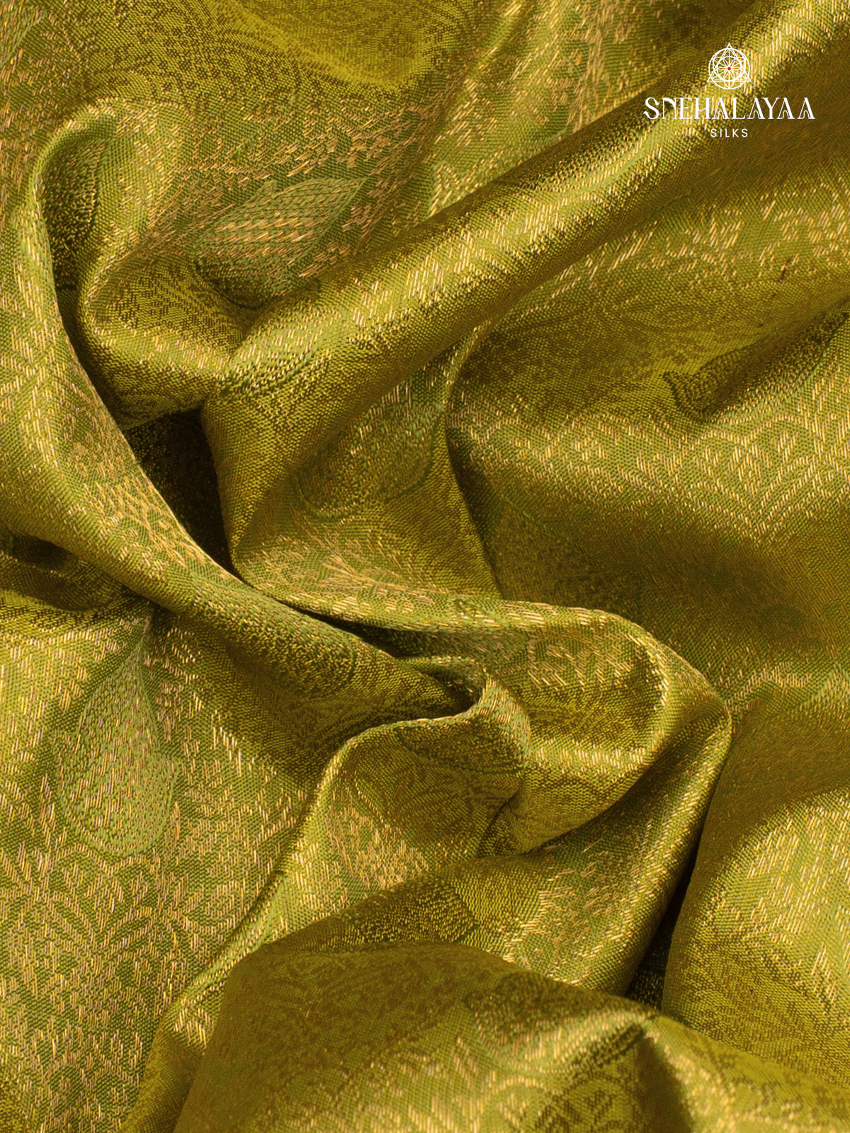 Olive Green Kanjivaram Silk Saree