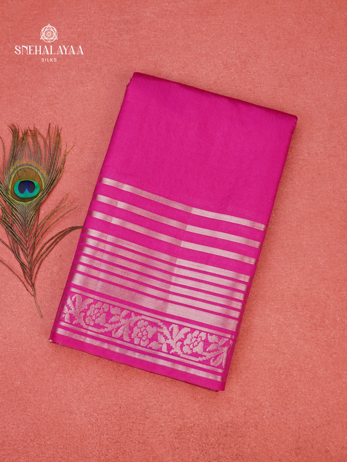 Rani Pink Banaras Silk Saree