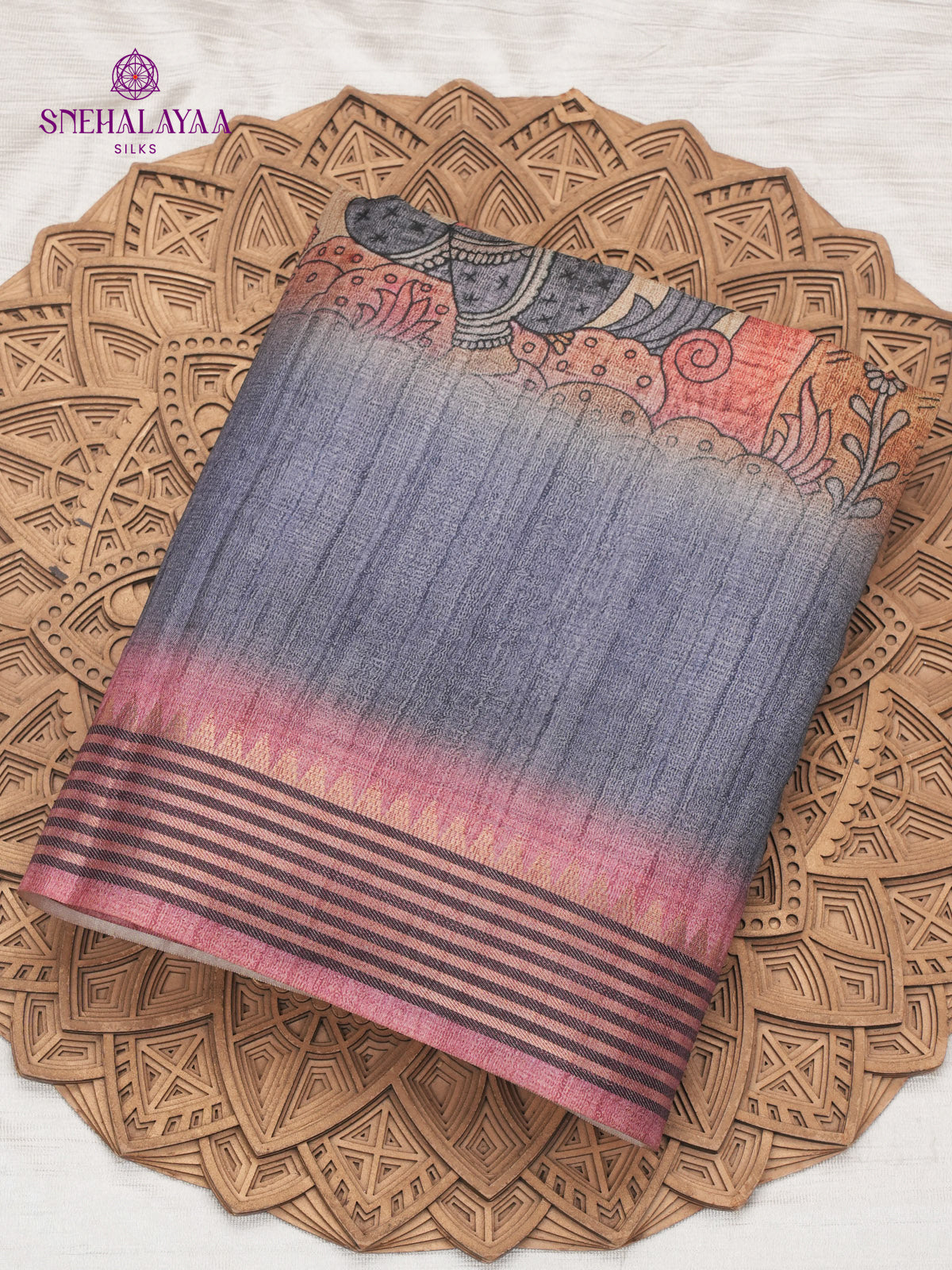 Kalamkari Tussar Saree