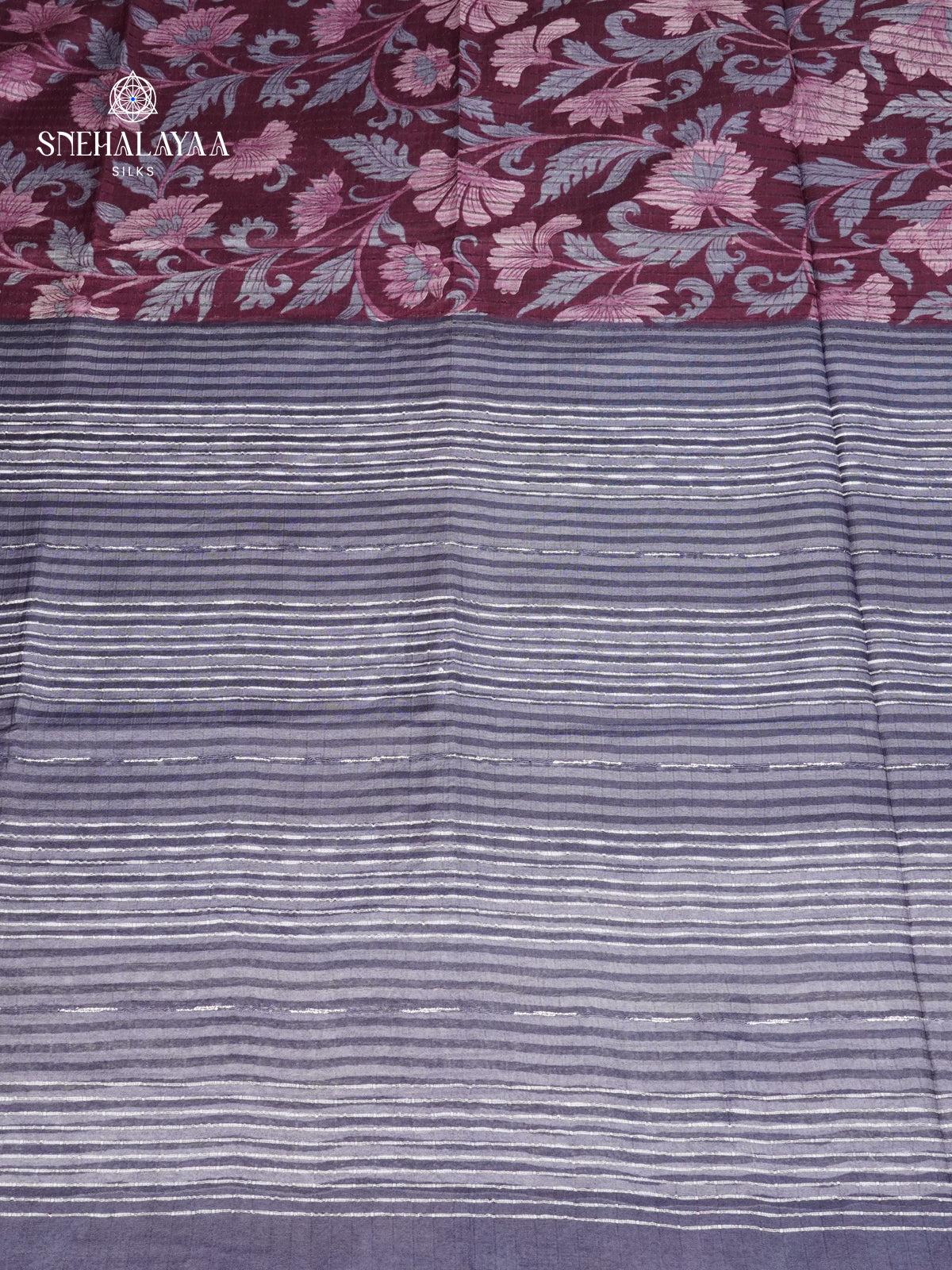 Magenta Bamboo Silk Saree