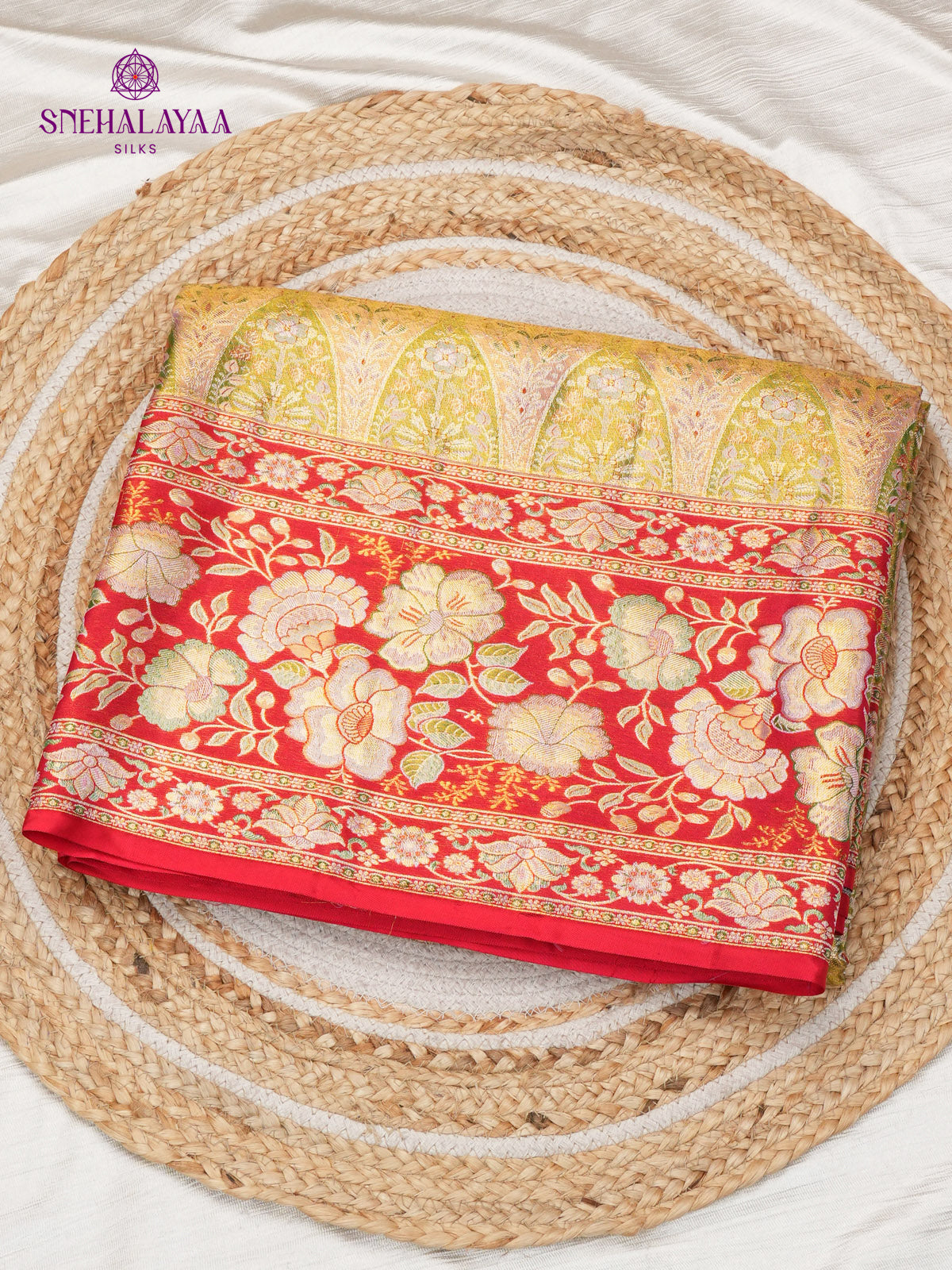 Golden Kanjivaram Tissue Silk Saree