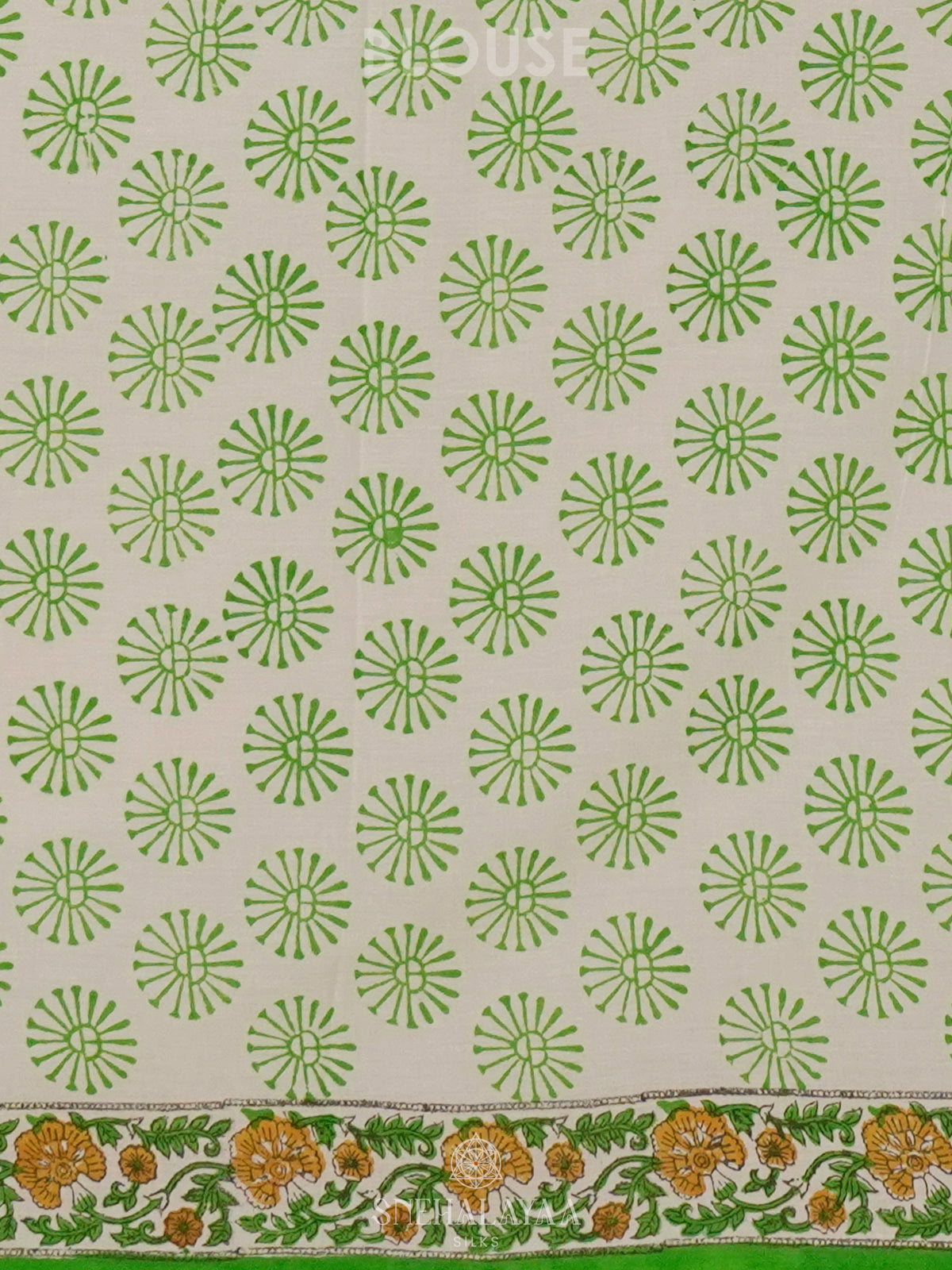 White Jaipur Cotton Saree