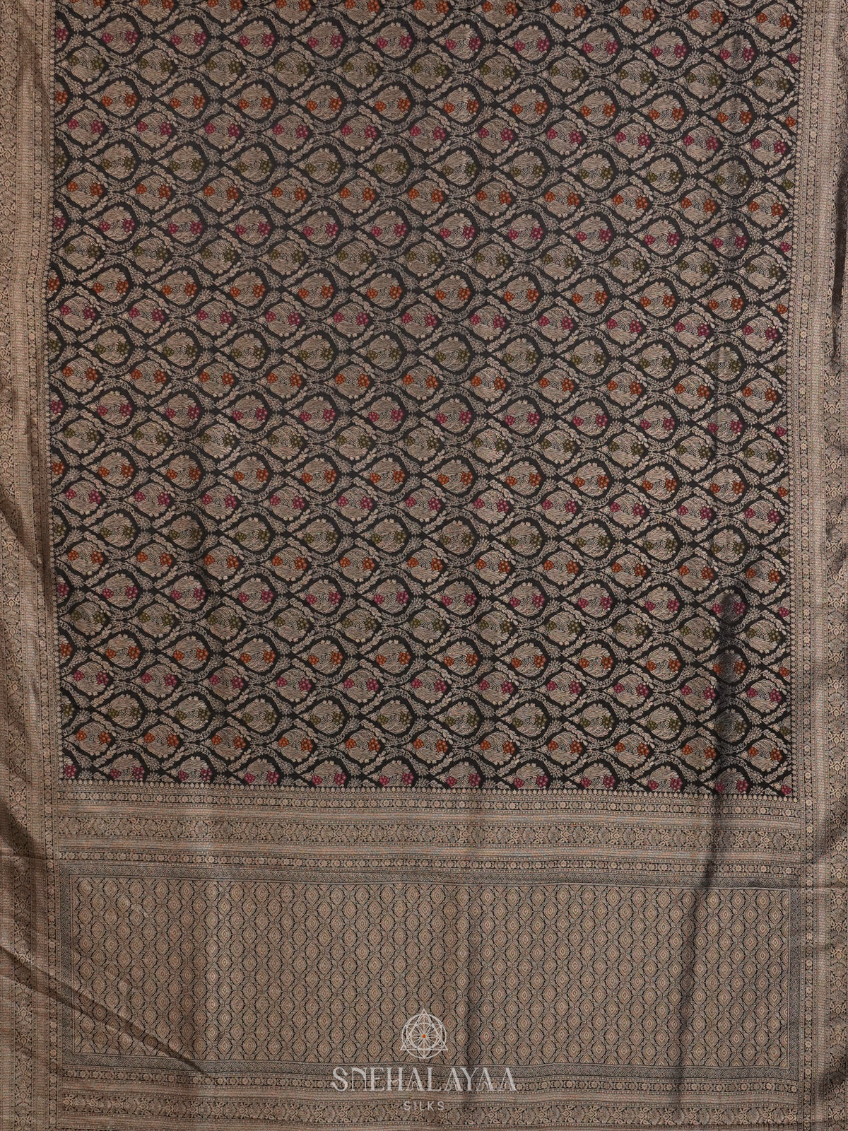 Black Banaras Silk Saree