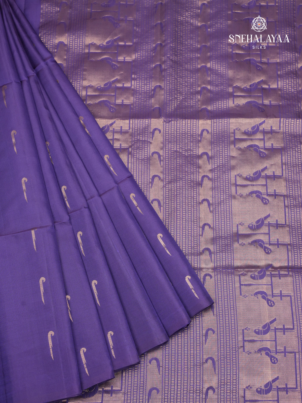 Blue Kanjivaram Soft SIlk Saree