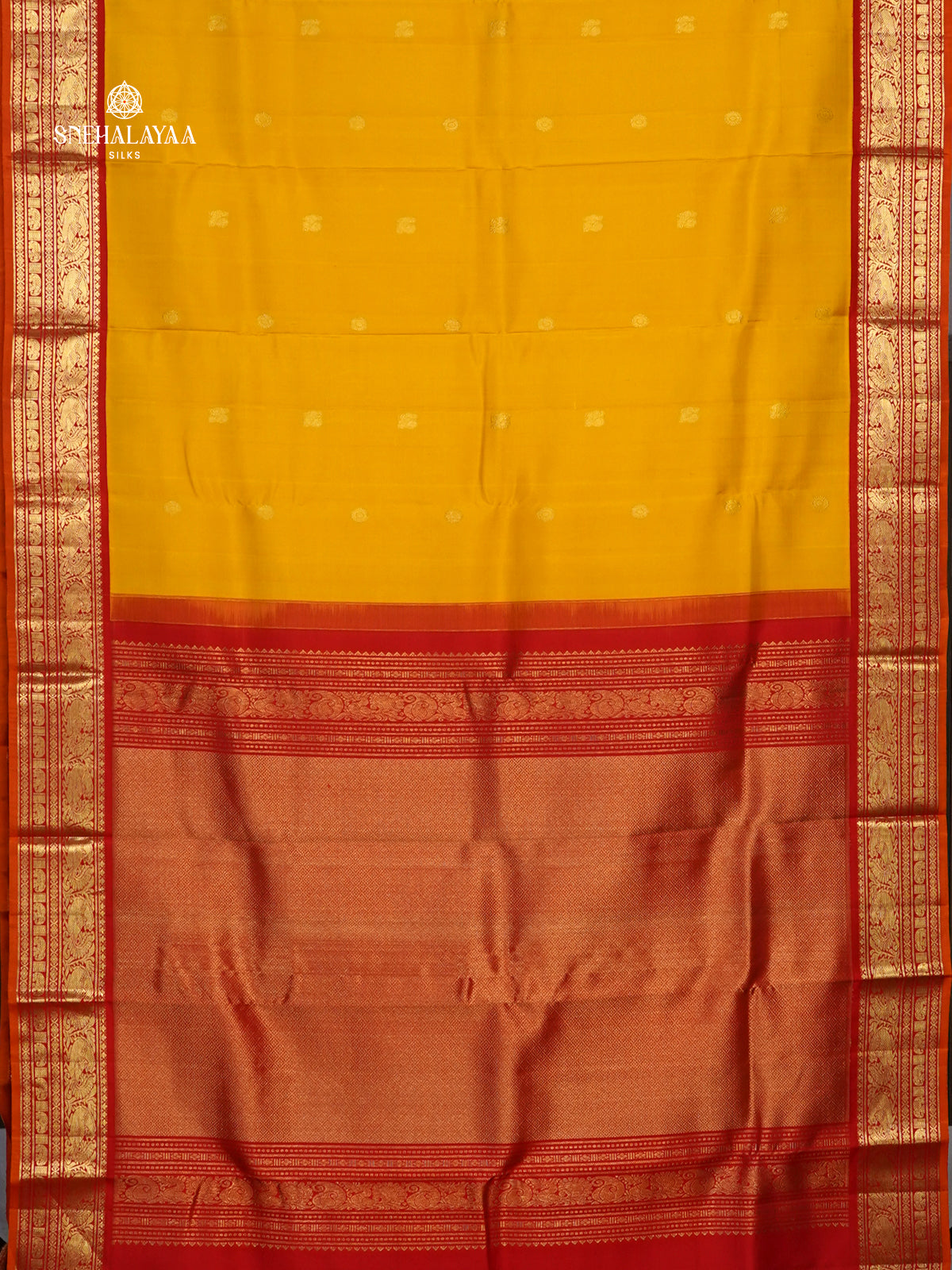 Mango Yellow Kanjivaram Silk Saree