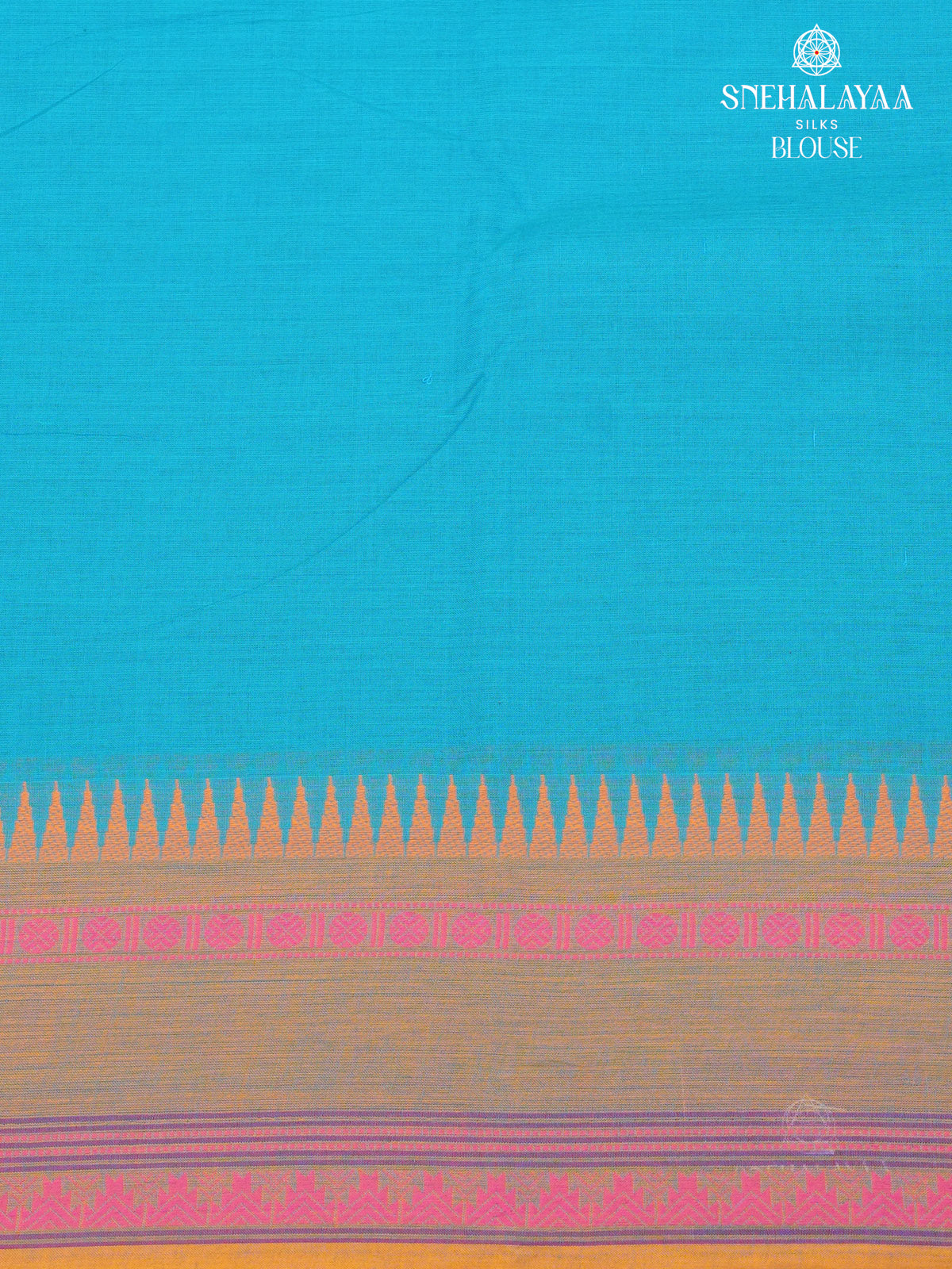 Sky Blue Chettinad Cotton Saree