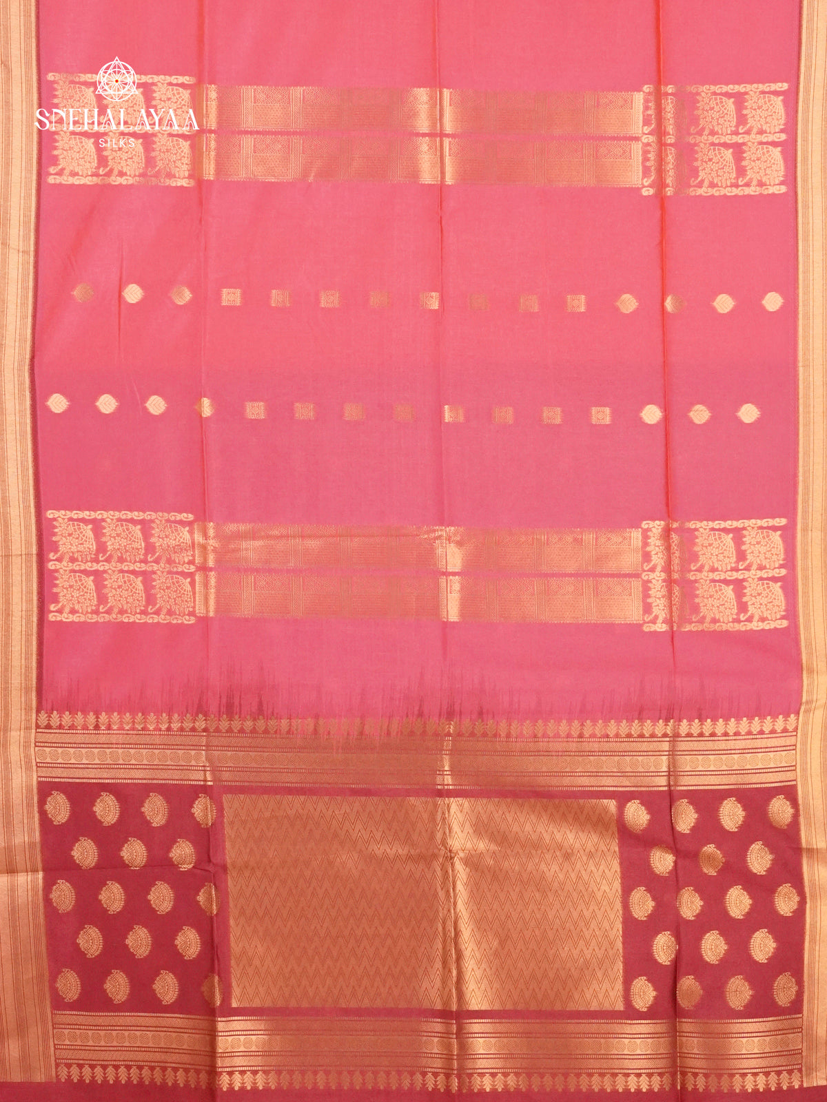 Rani Pink Jute Saree