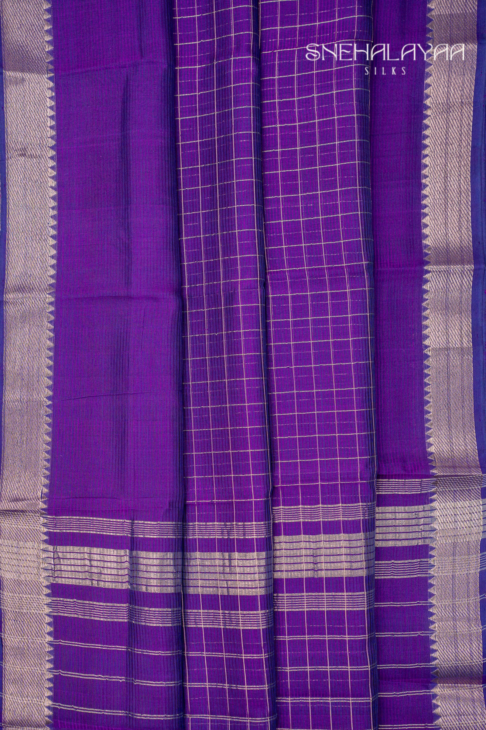 Violet Mangalgiri Silk Saree