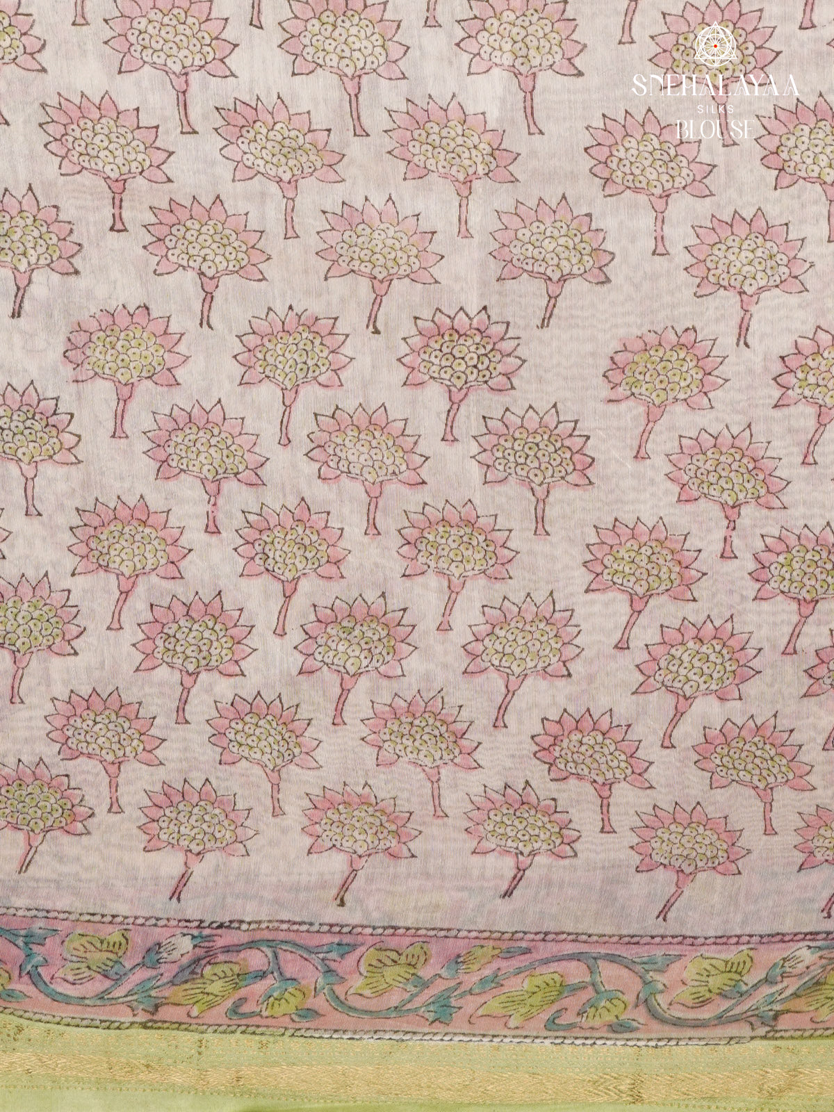 Sage Green Chanderi Saree