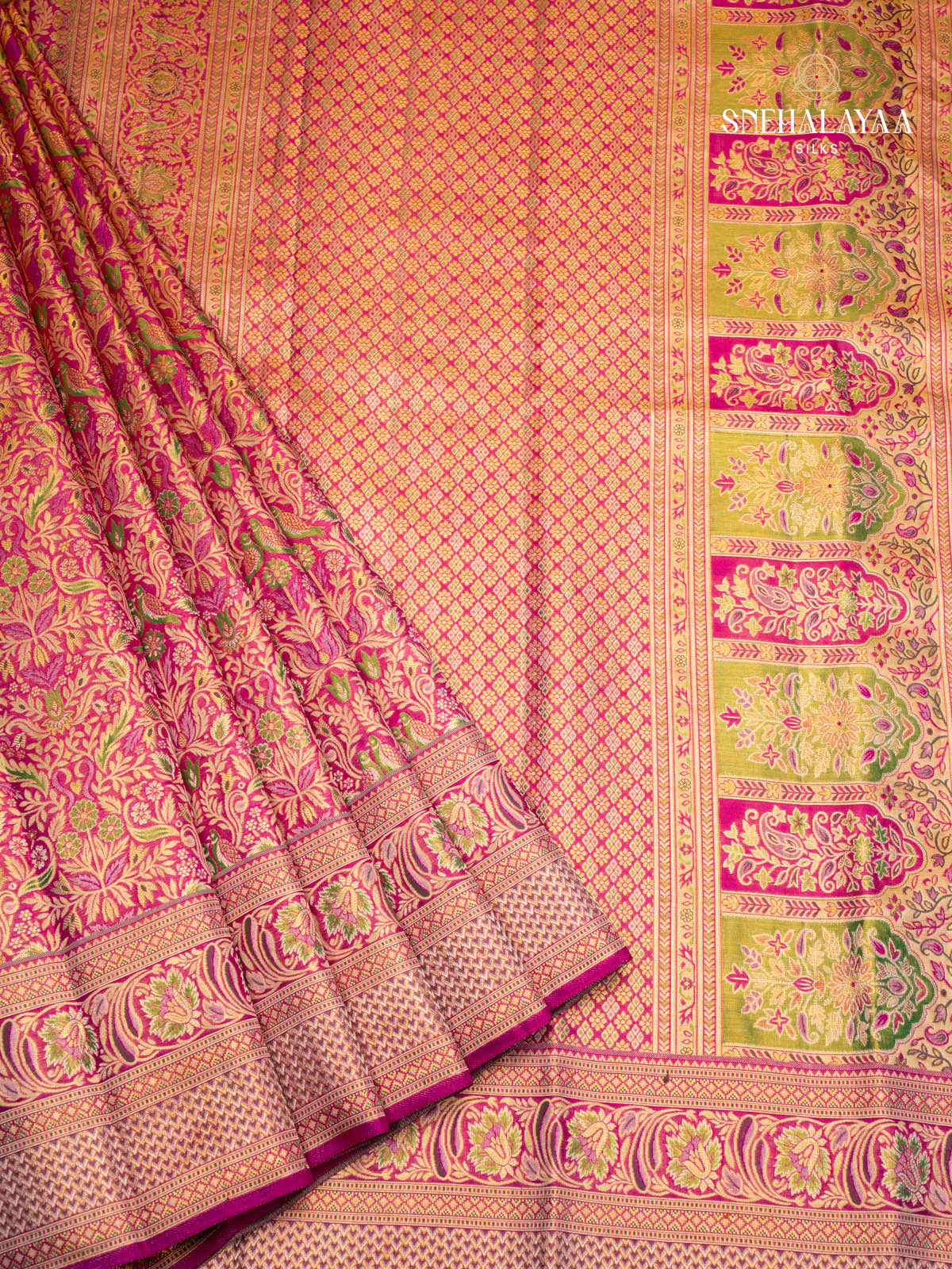 Pink Kanjivaram Silk Saree