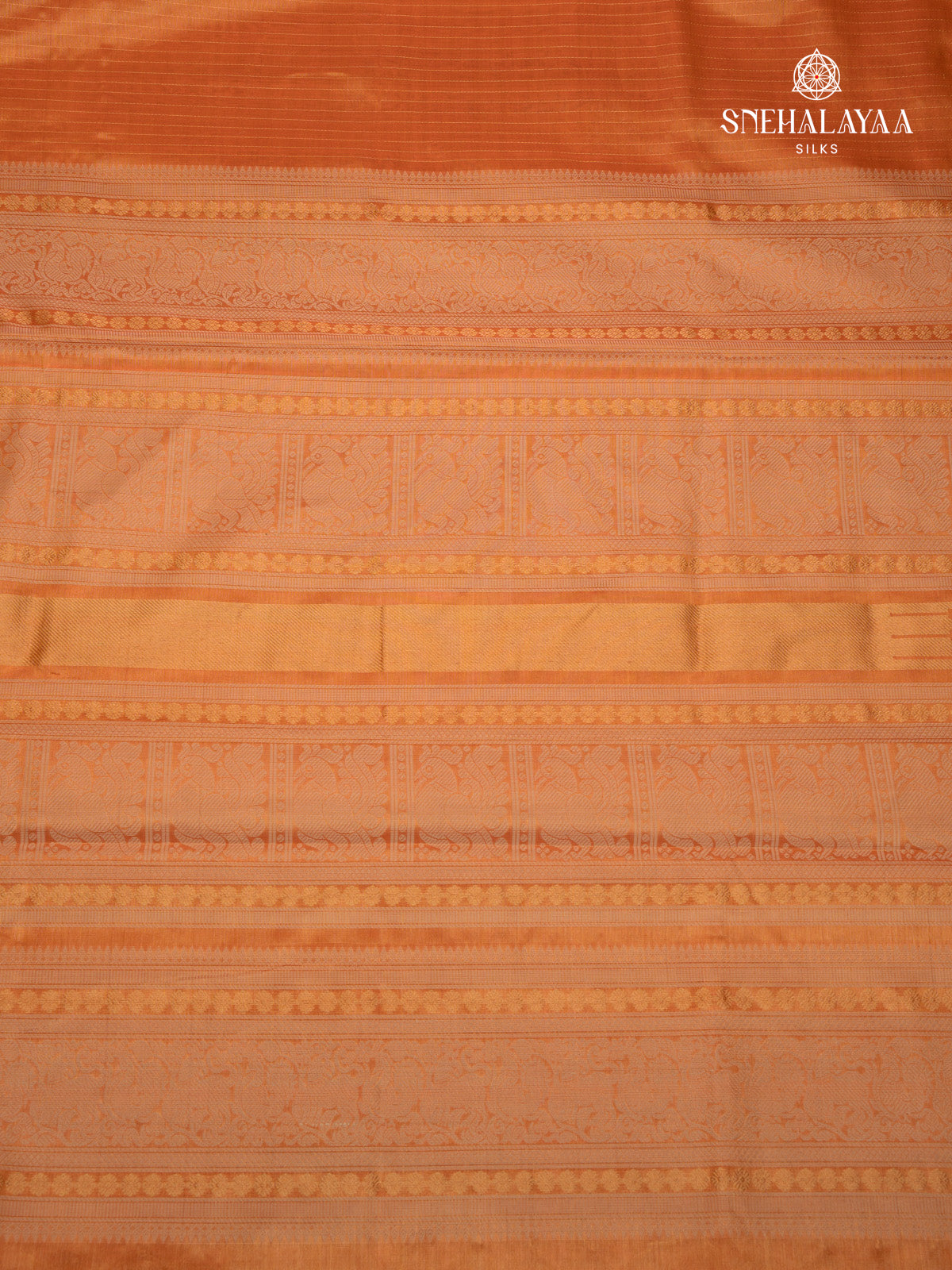 Orange Tissue Silk Cotton Saree
