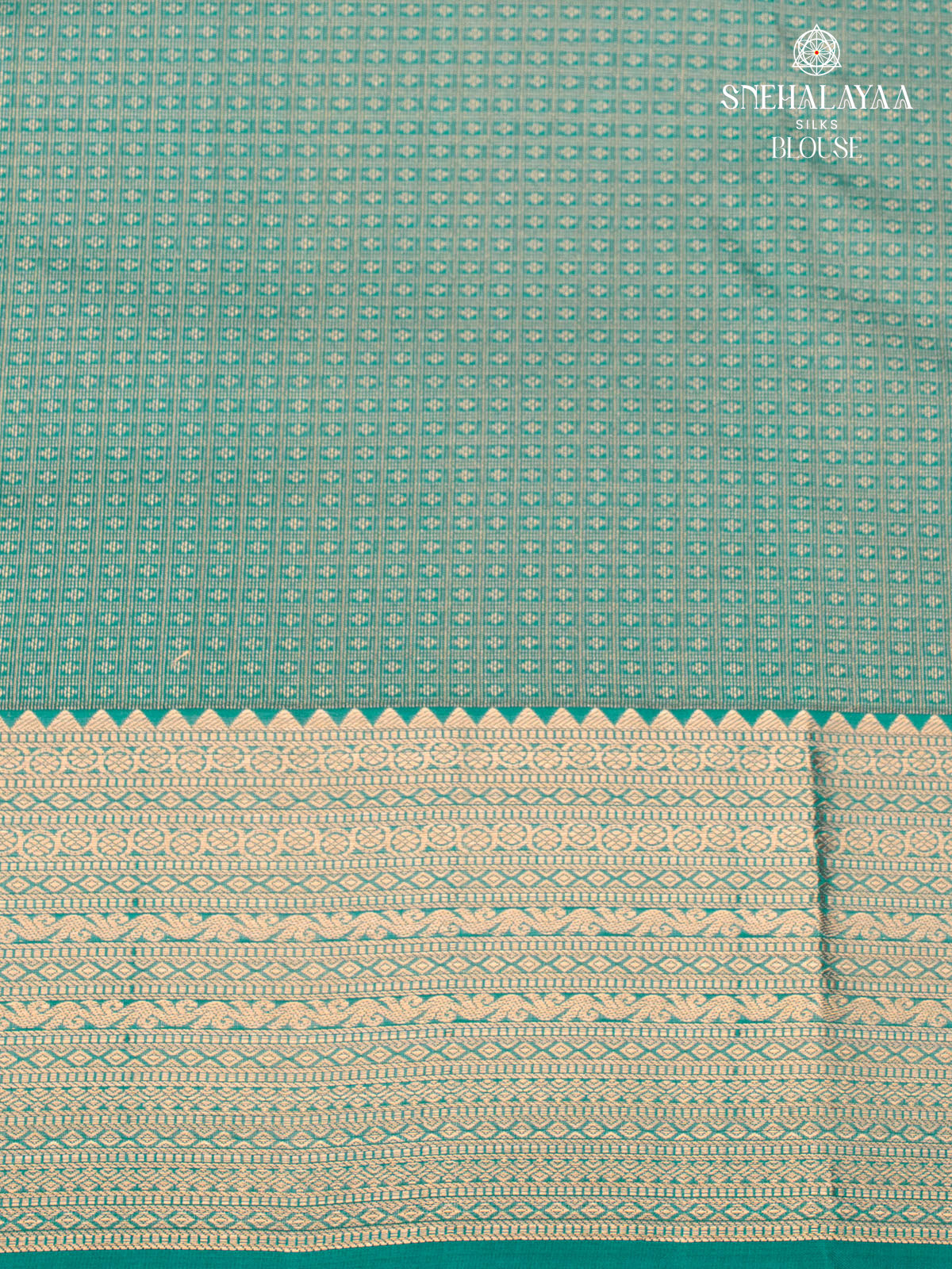 Teal Green Kanjivaram Silk Saree