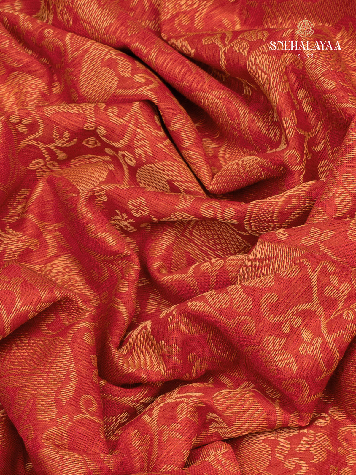 Red Chettinad Cotton Saree