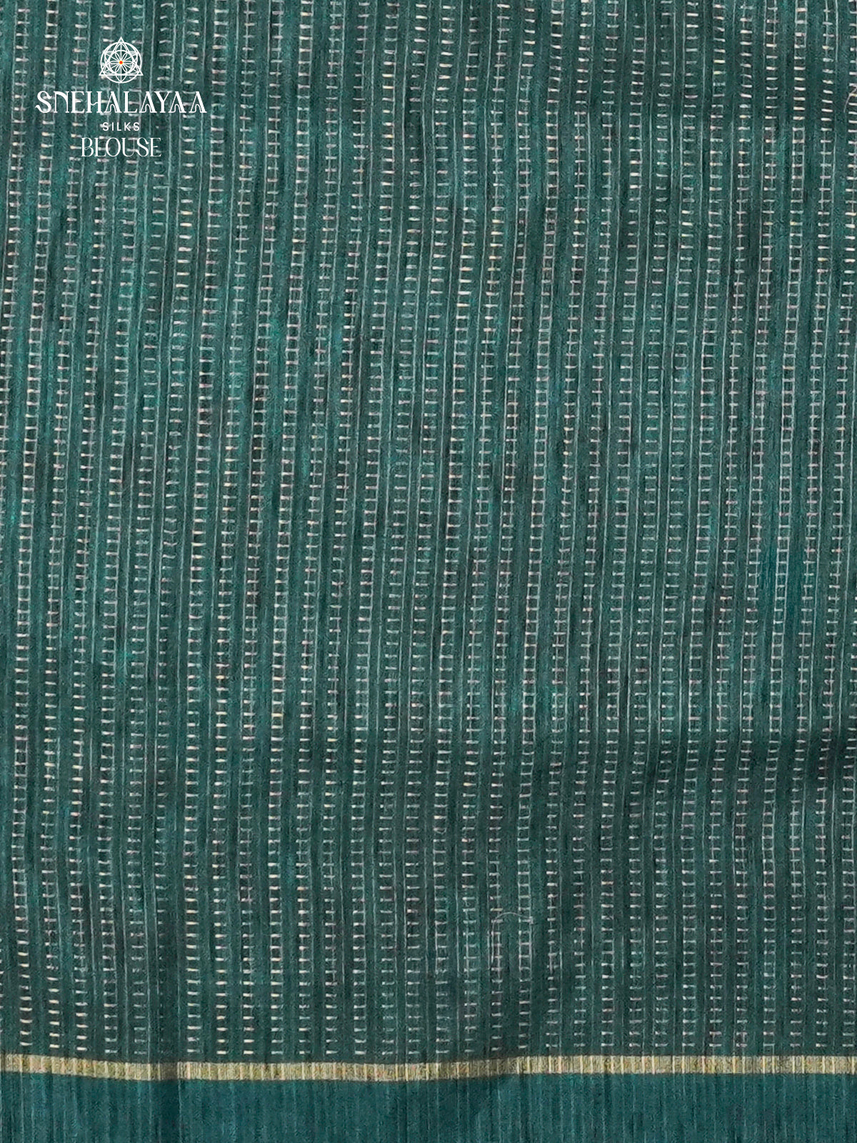 Peacock Blue Munga Tussar Embroidery Saree