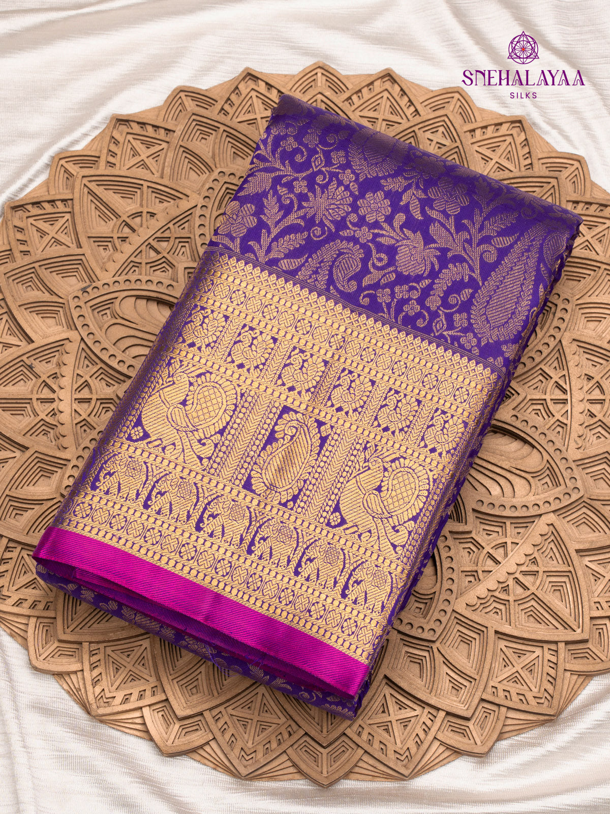 Violet Kanjivaram Silk Saree