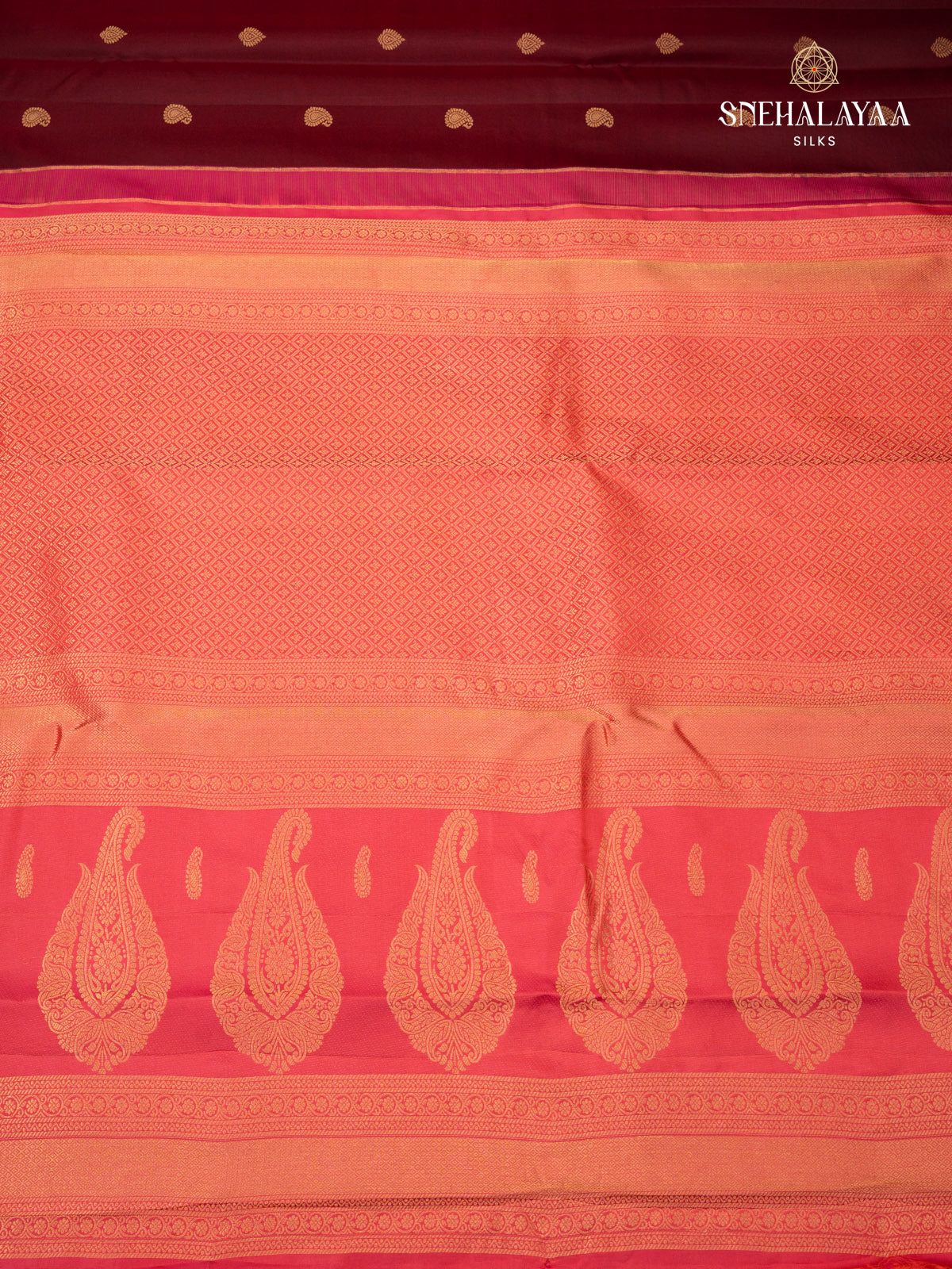 Brown Gadwal Silk Saree