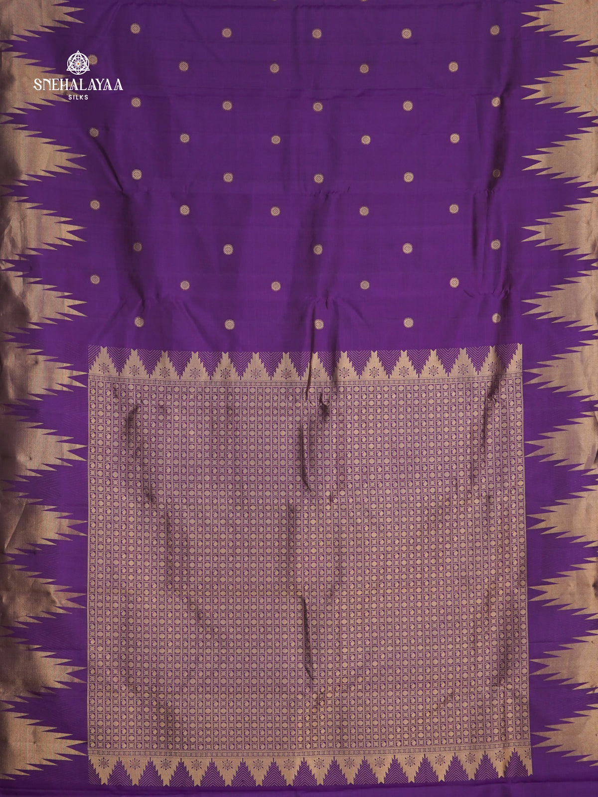 Violet Kancheevaram Silk Saree