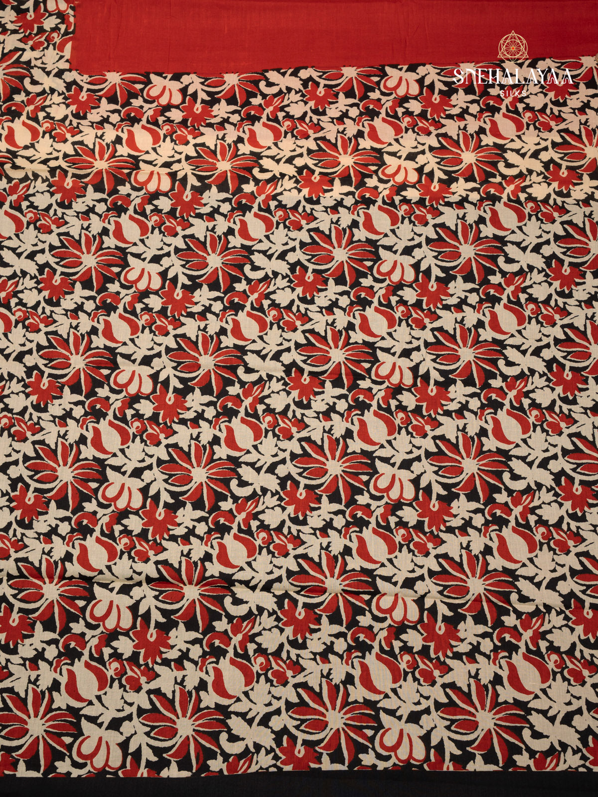 Red Jaipur Cotton Saree