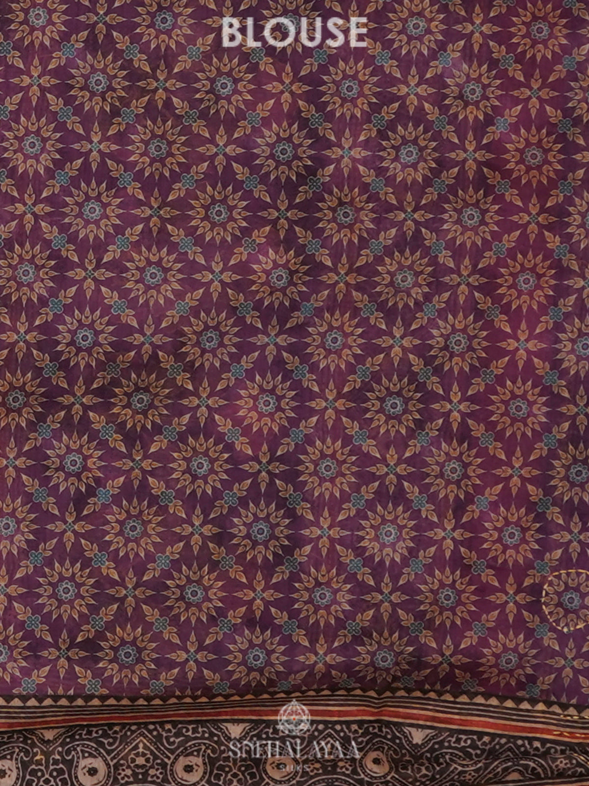 Purple Embroidered Chanderi Saree