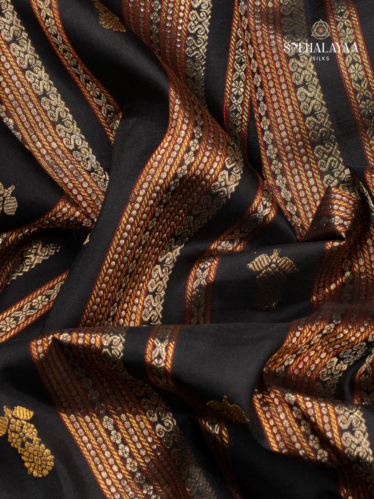 Black Kanjivaram Silk Saree