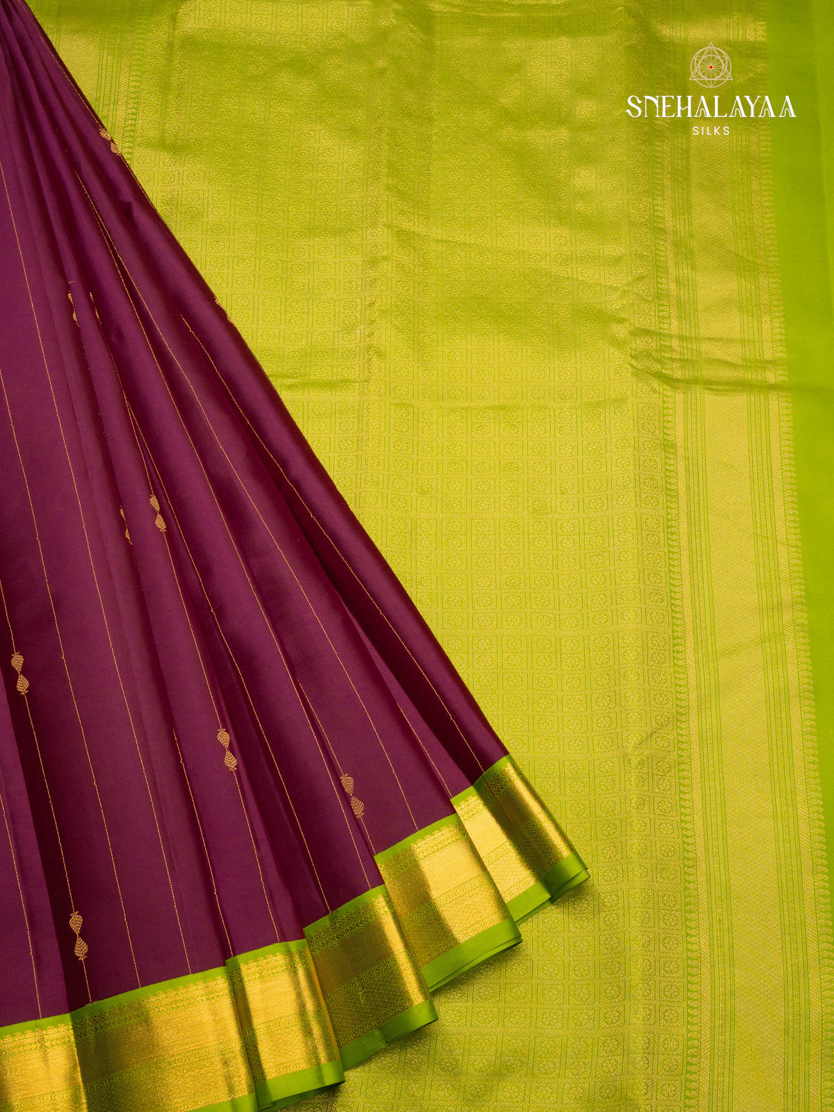 Violet Purple Kanjivaram Silk Saree
