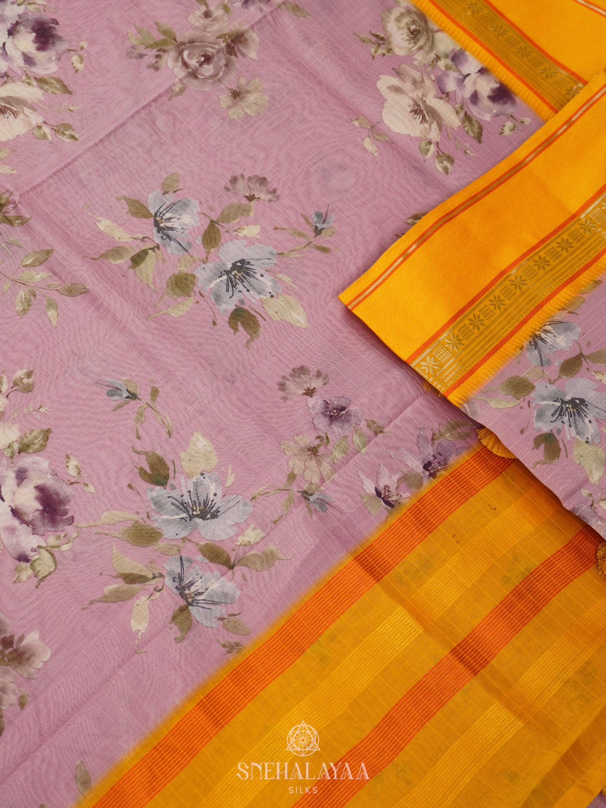 Pale Pink Chanderi Saree