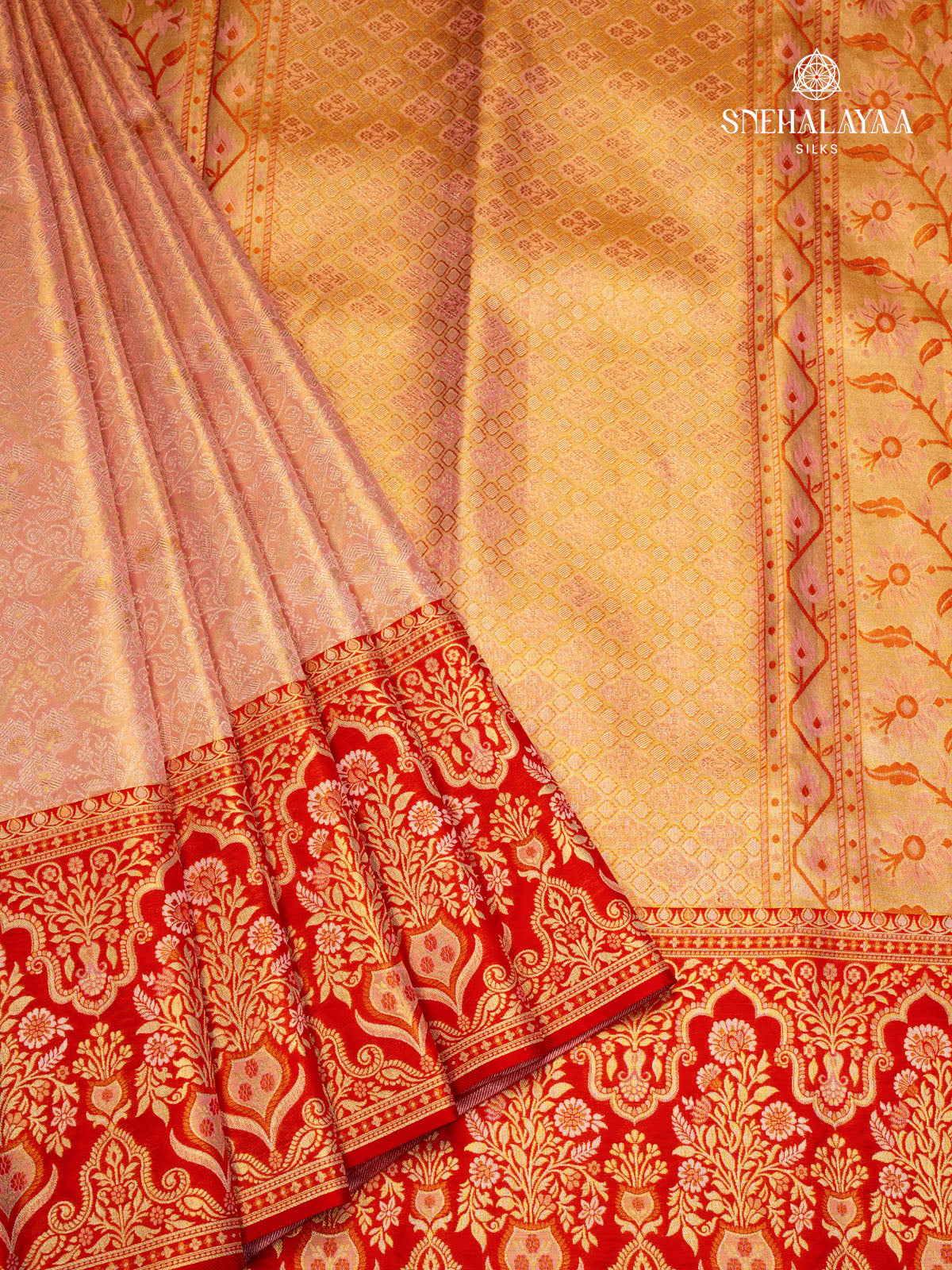 Gold Kanjivaram Silk Saree