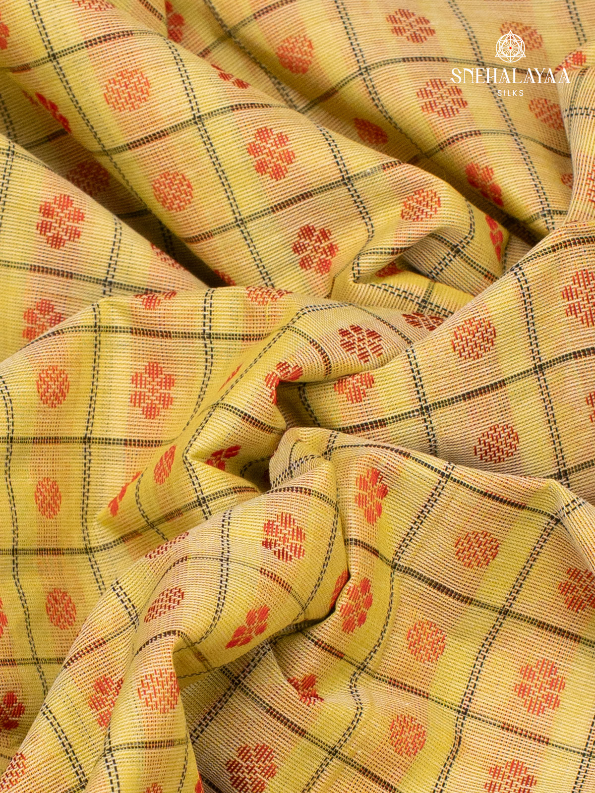 Lemon Yellow Pure Kanchi Cotton Saree