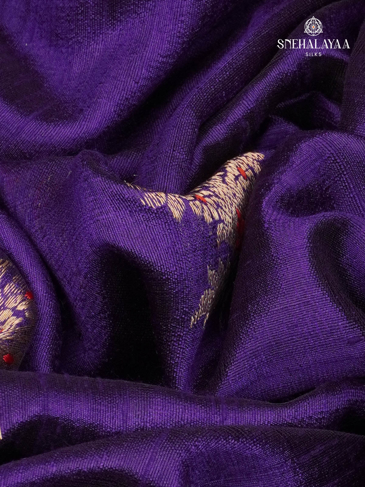 Purple Banaras Raw Silk Saree