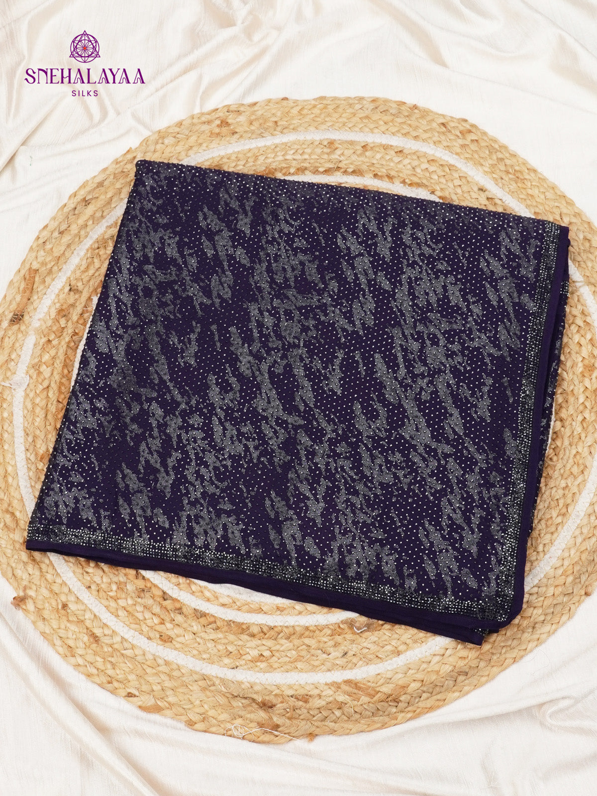 Navy Blue Designer Saree