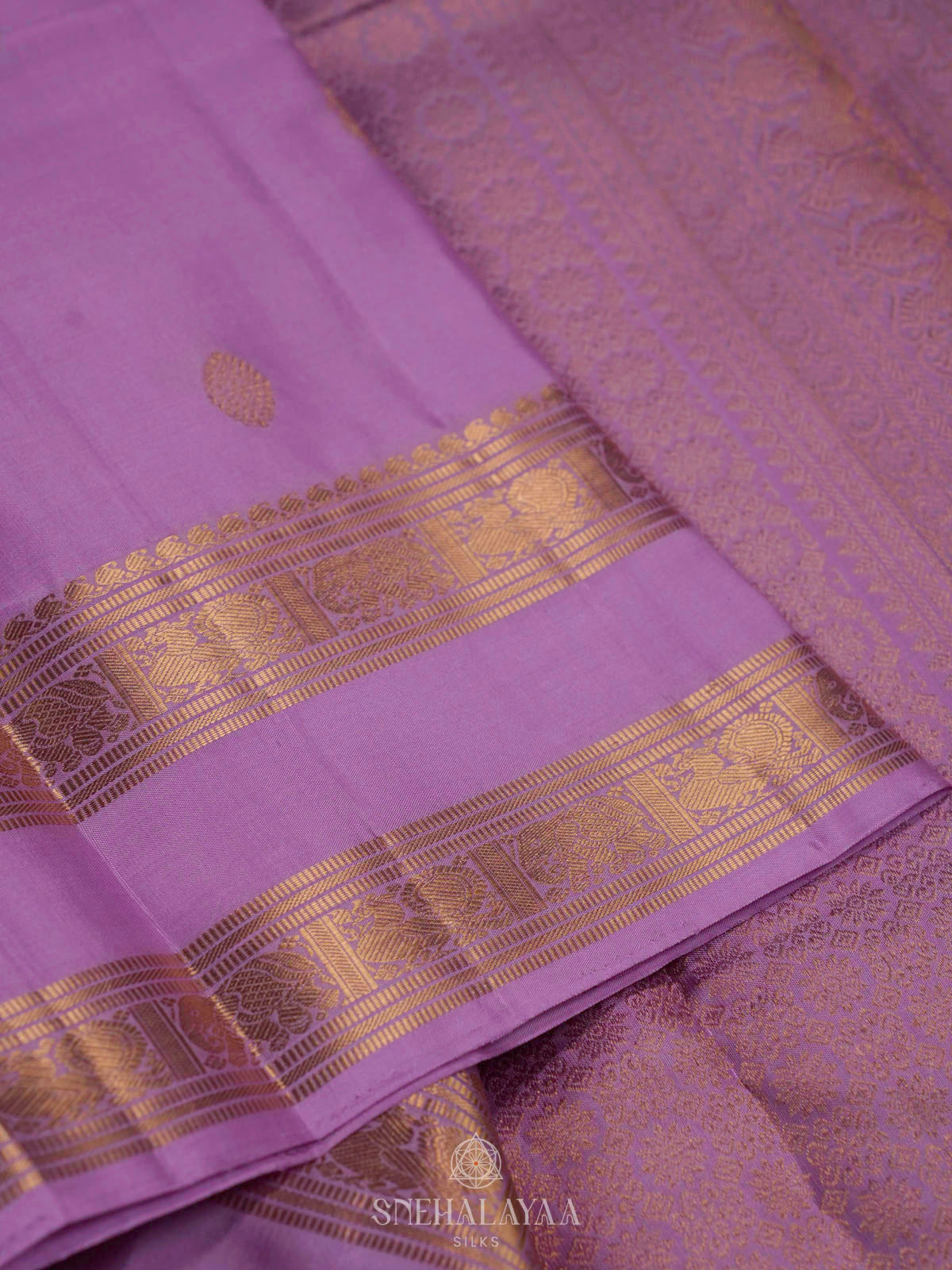 Lavender Kanjivaram Silk Saree