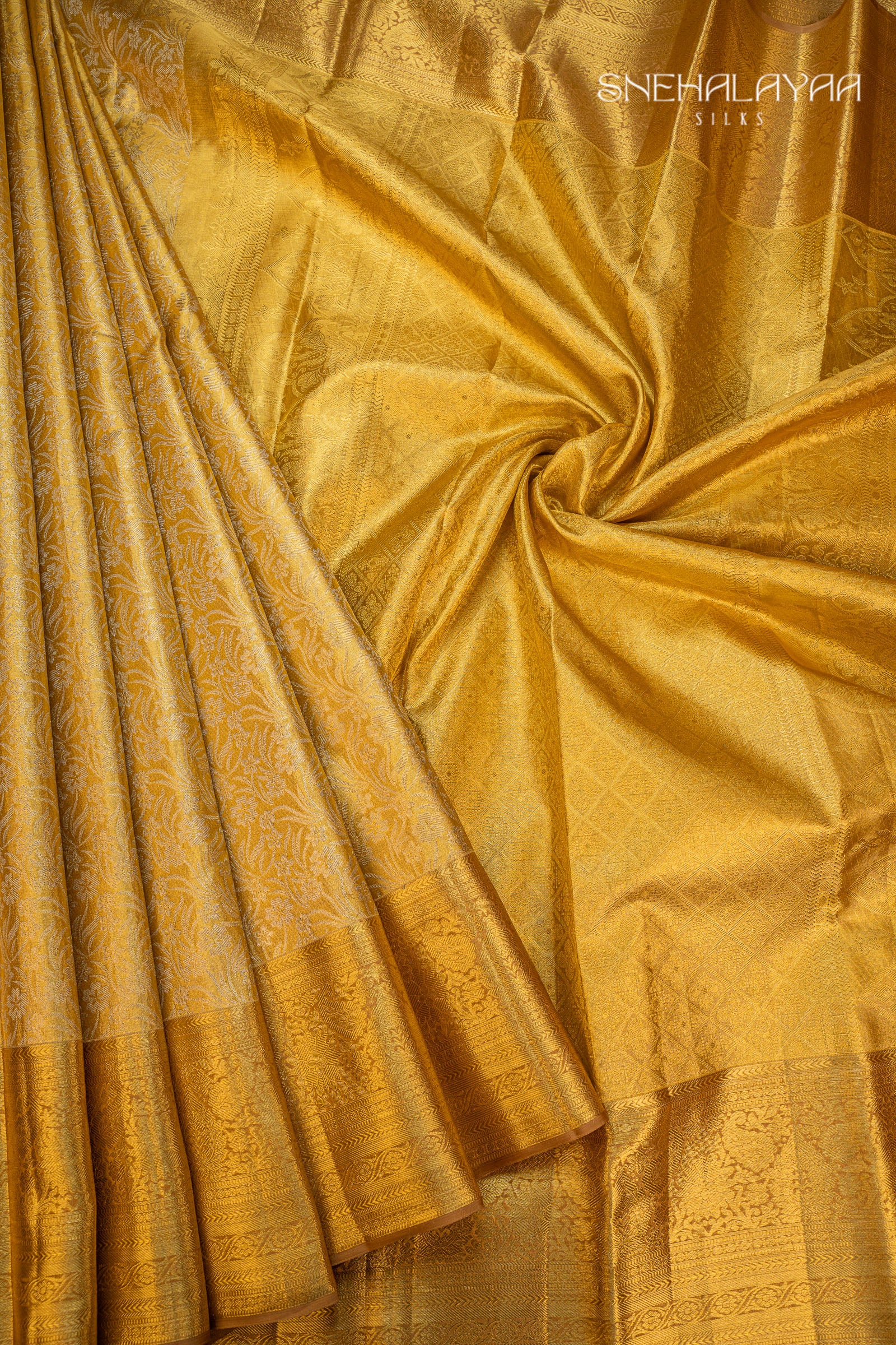 Golden Tissue Kancheevaram Silk Saree