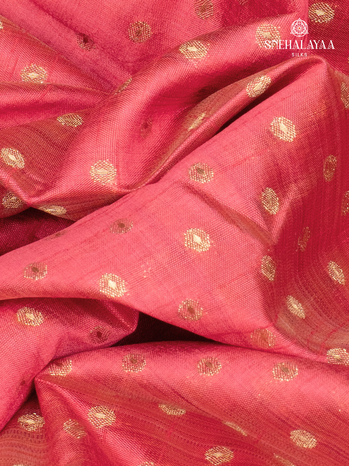 Rani Pink Raw Silk Saree