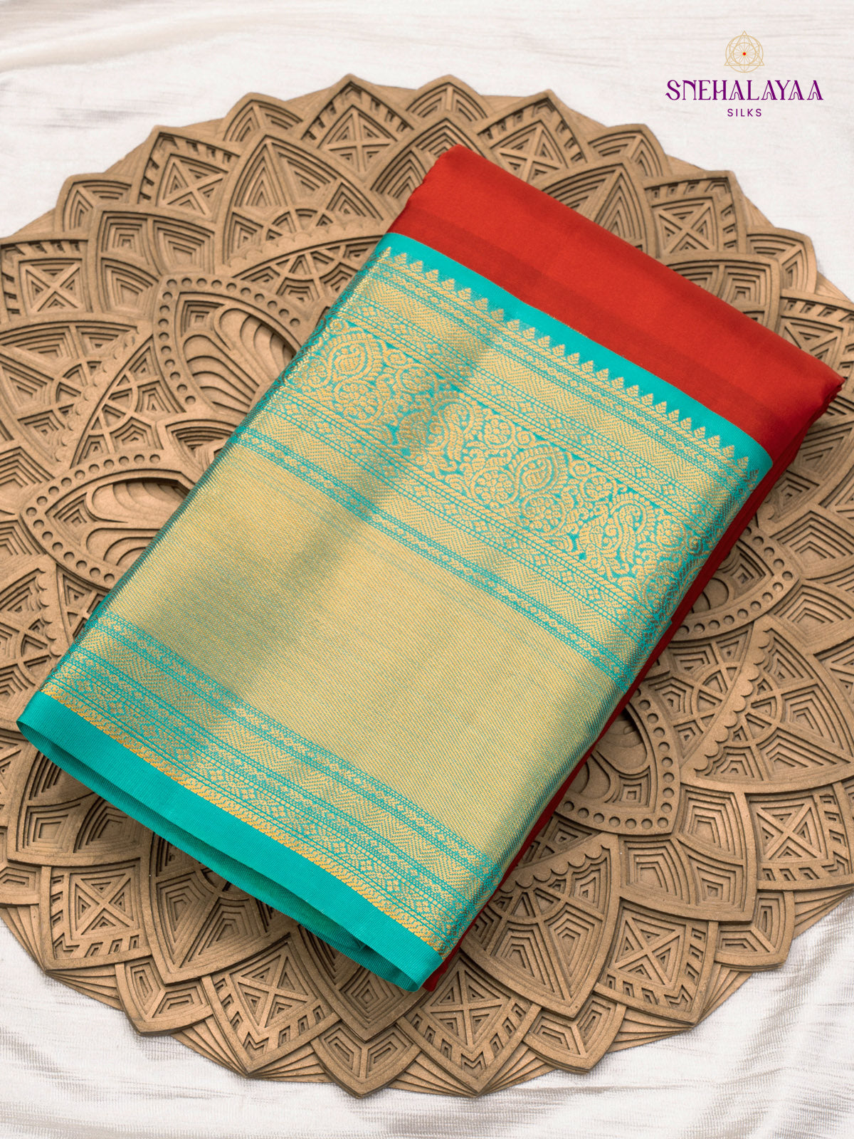 Maroon Korvai Kanjviaram Silk Saree