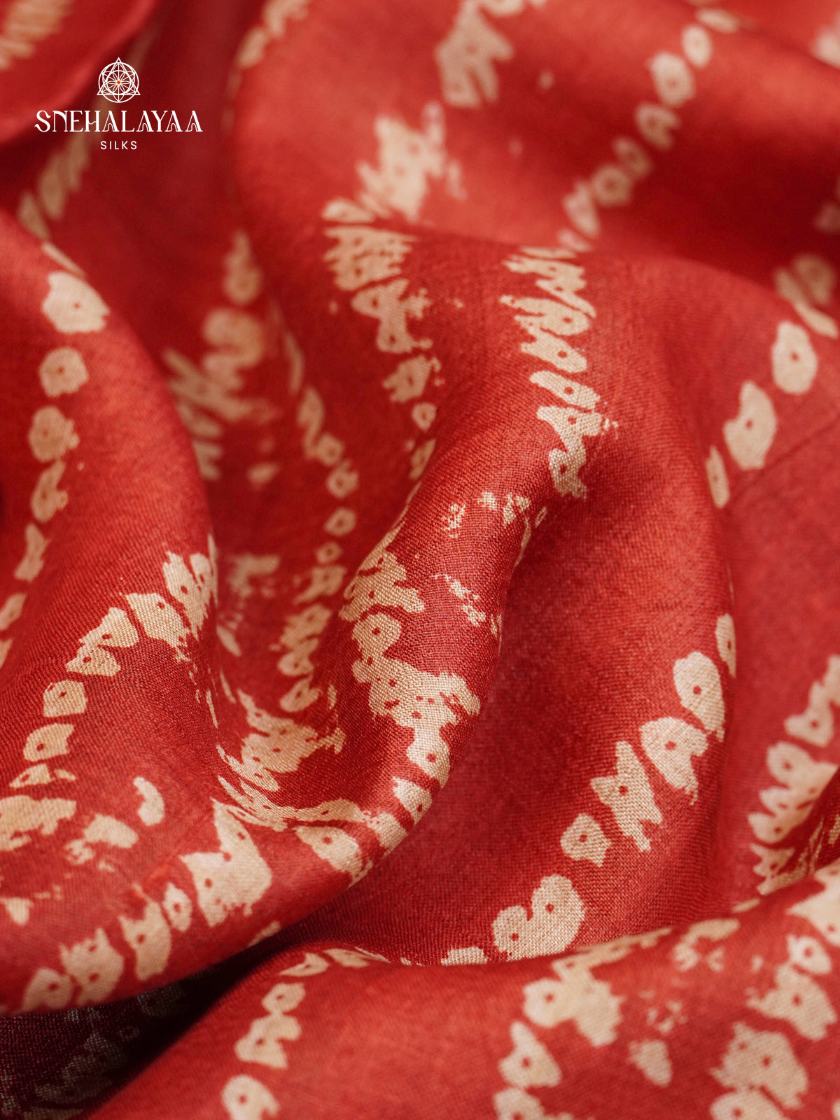 Rust Orange Tussar Saree