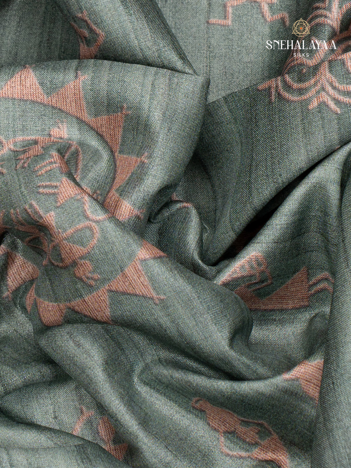 Sage Green Dola Saree