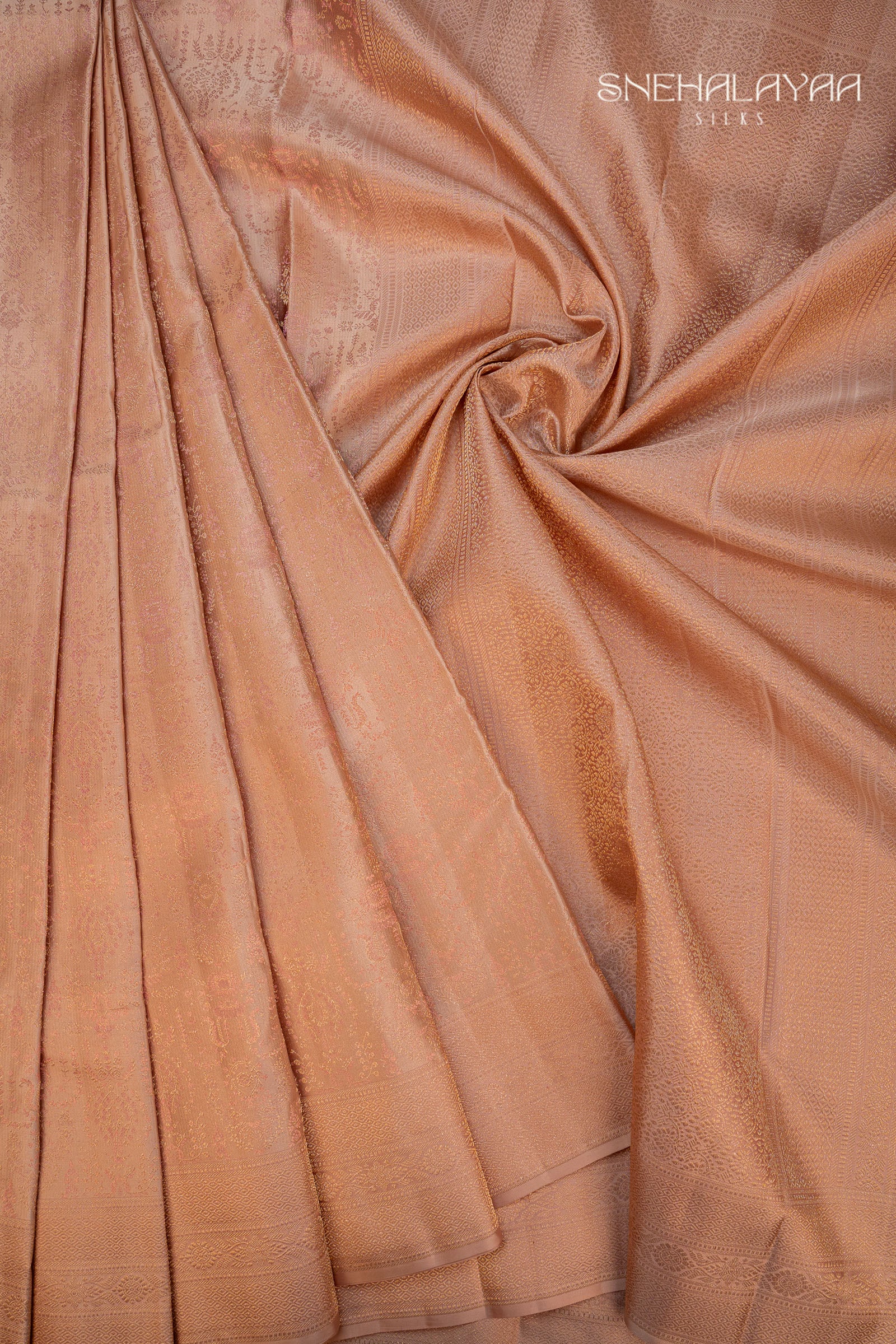 Cream Kancheevaram Silk Saree