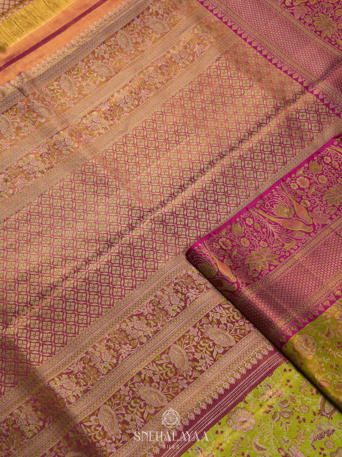 Pista Green Kanjivaram Silk Saree