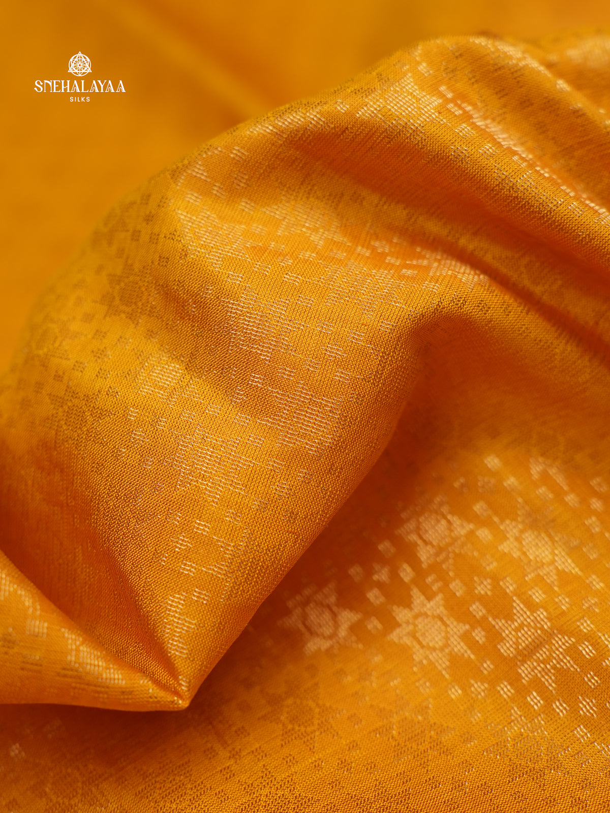Golden Yellow Kanjivaram Silk Saree