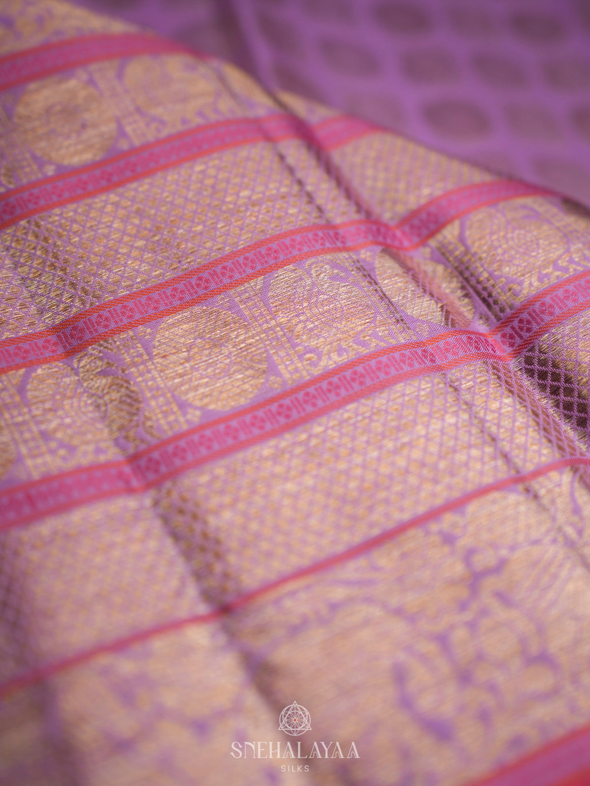 Lavender Kanjivaram Silk Saree
