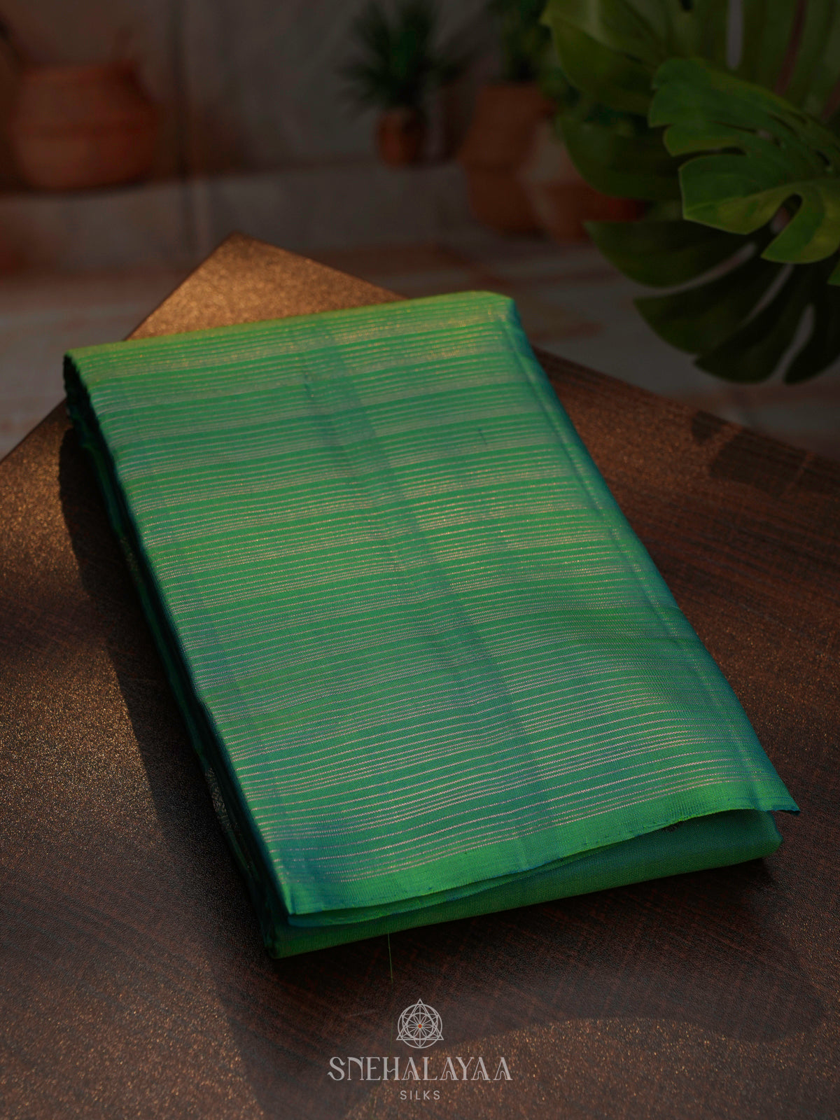 Seafoam Green Kanjivaram Silk Saree