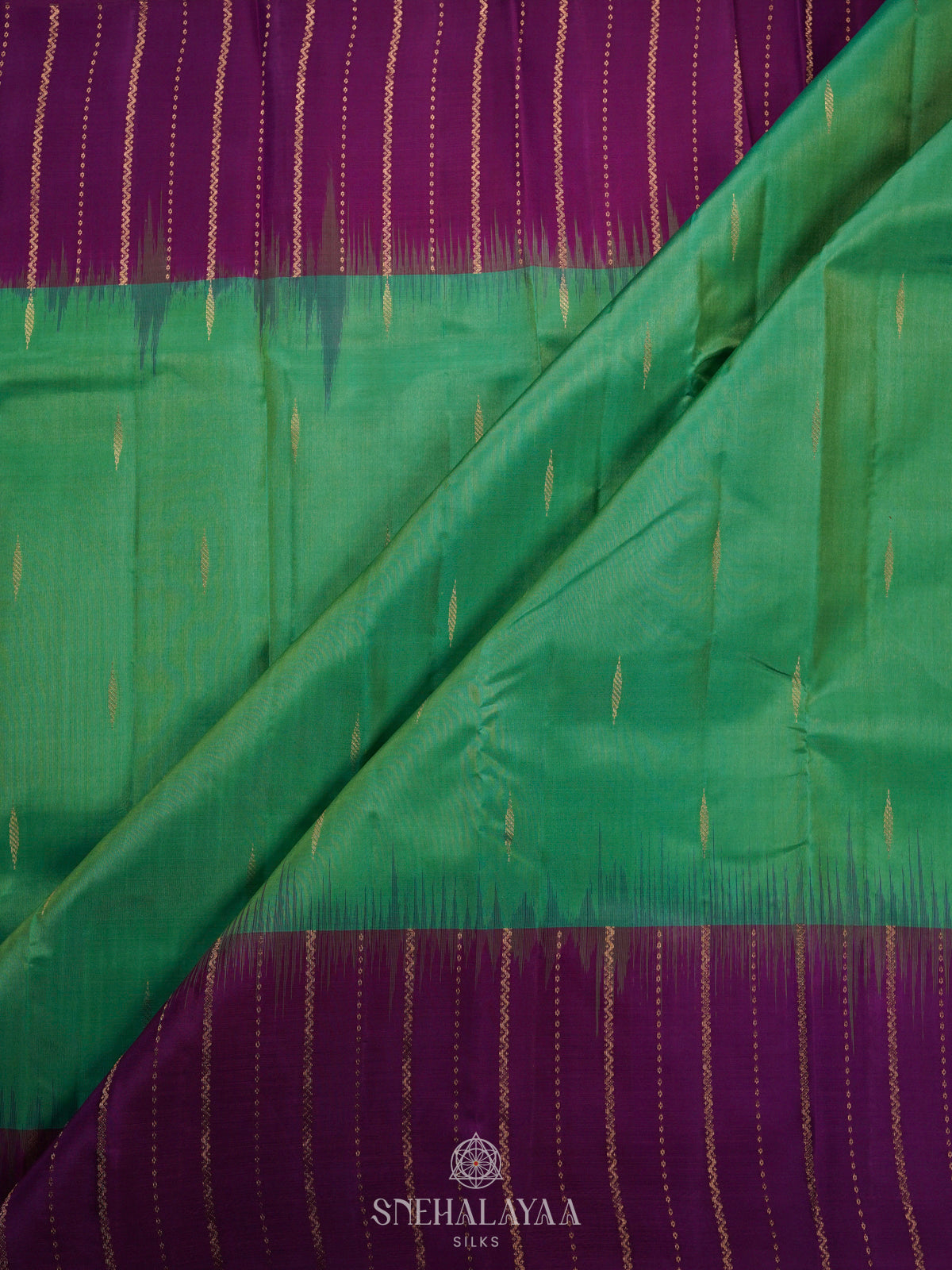 Teal Green Kanjivaram Silk Saree