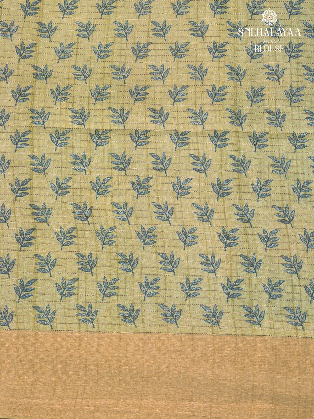 Teal Blue Tussar Saree