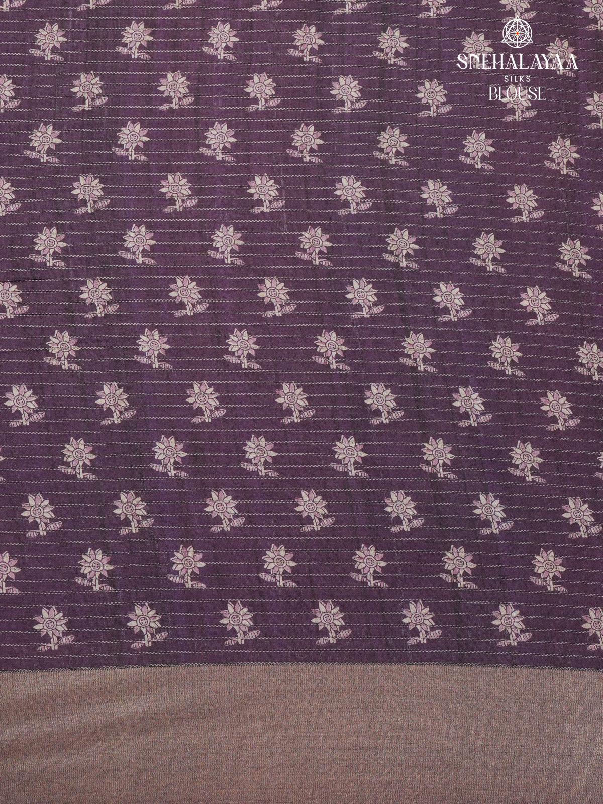 Pastel Green Floral Printed Tussar Saree