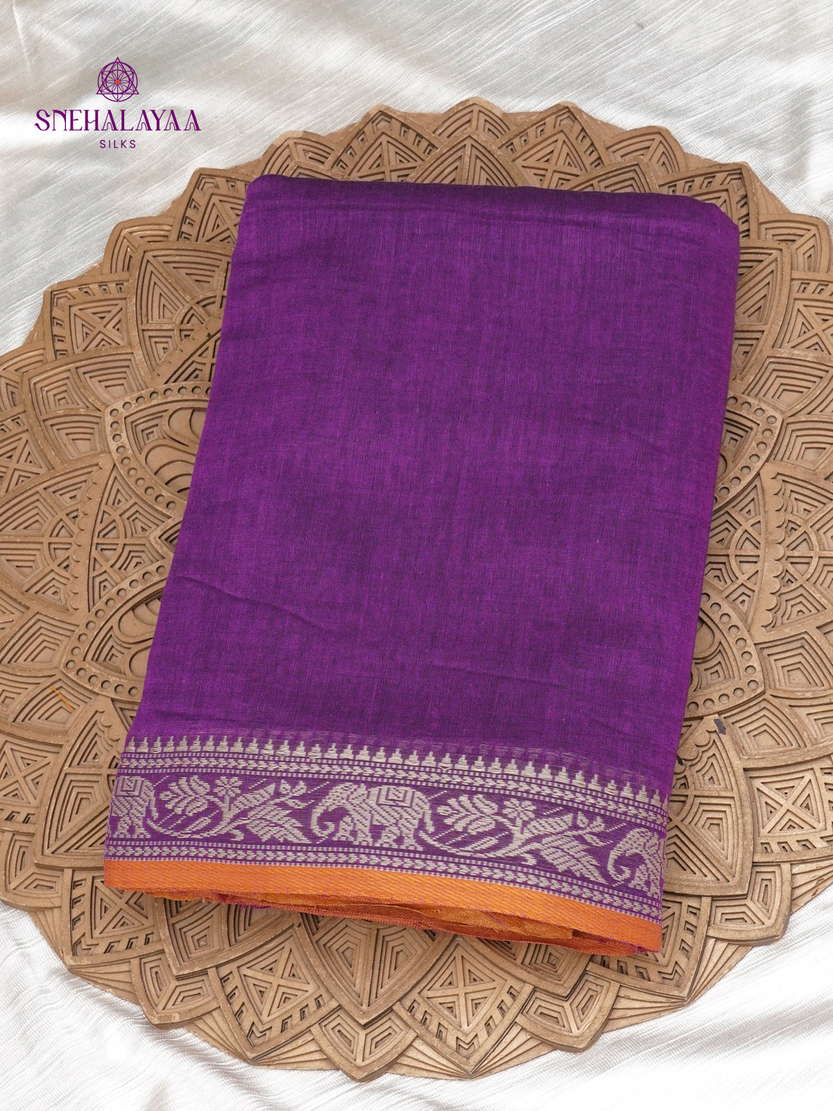Purple Sambalpuri Cotton Saree