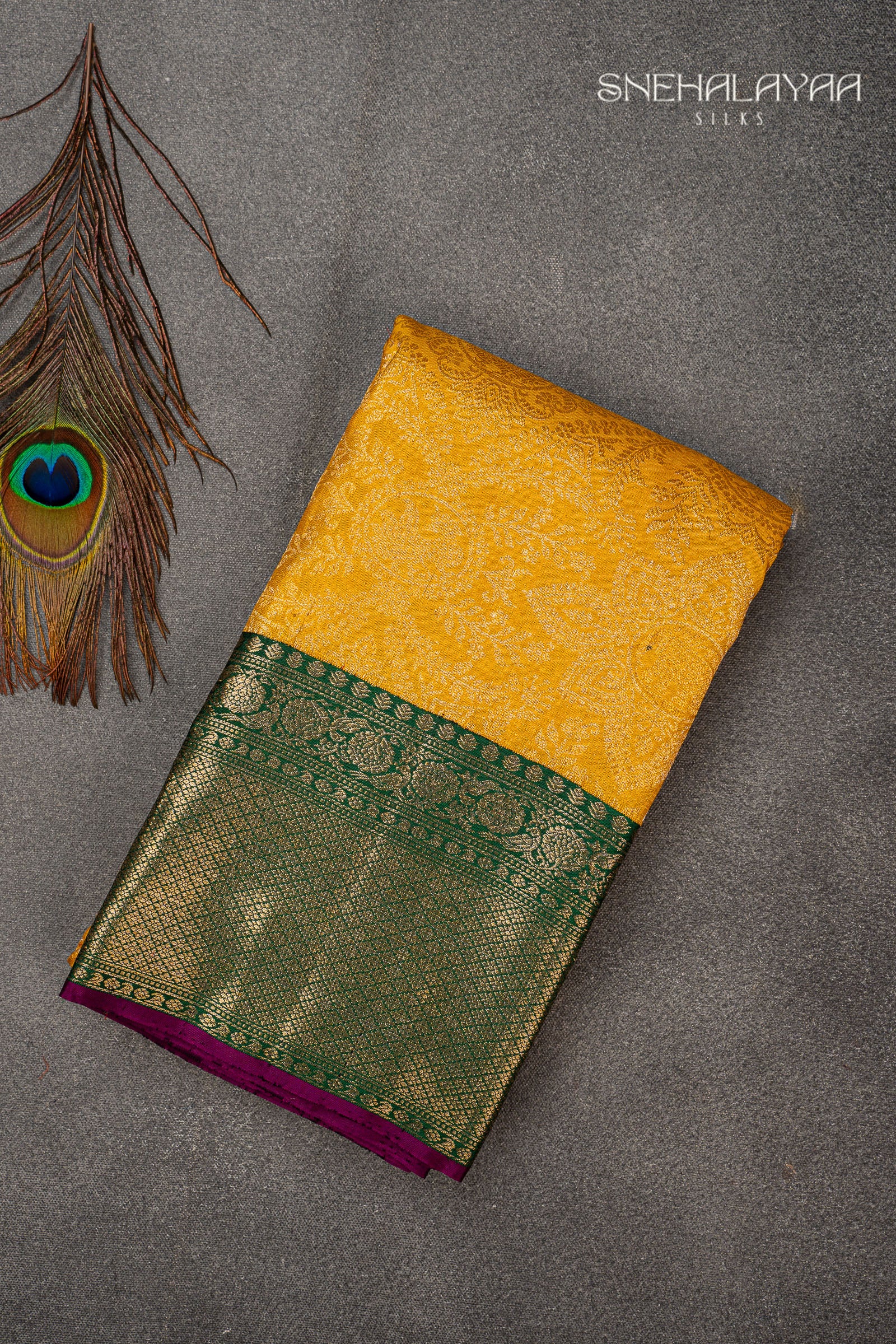 Yellow Kancheevaram Silk Saree -SPS15554