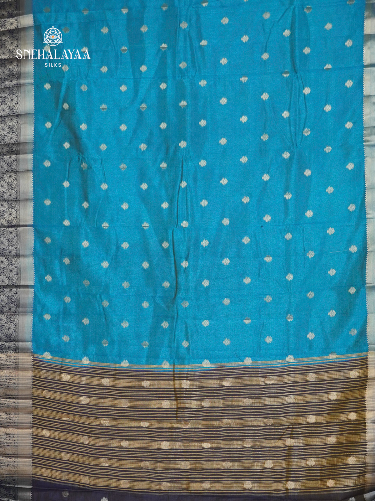 Blue Raw Silk Saree