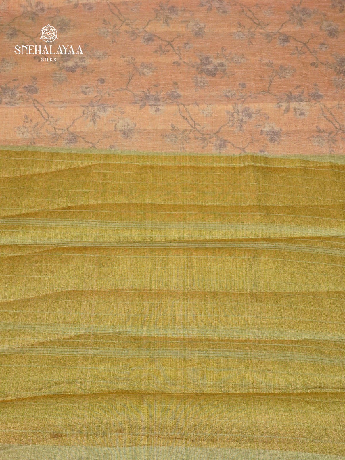 Peach Linen Tissue Saree