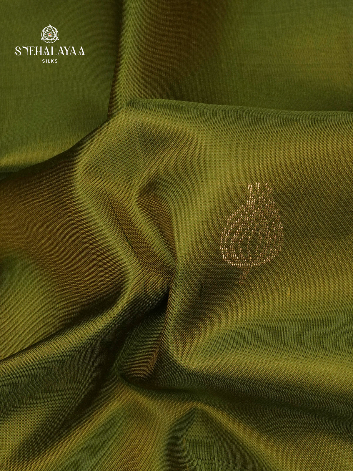 Olive Green Soft Silk Saree