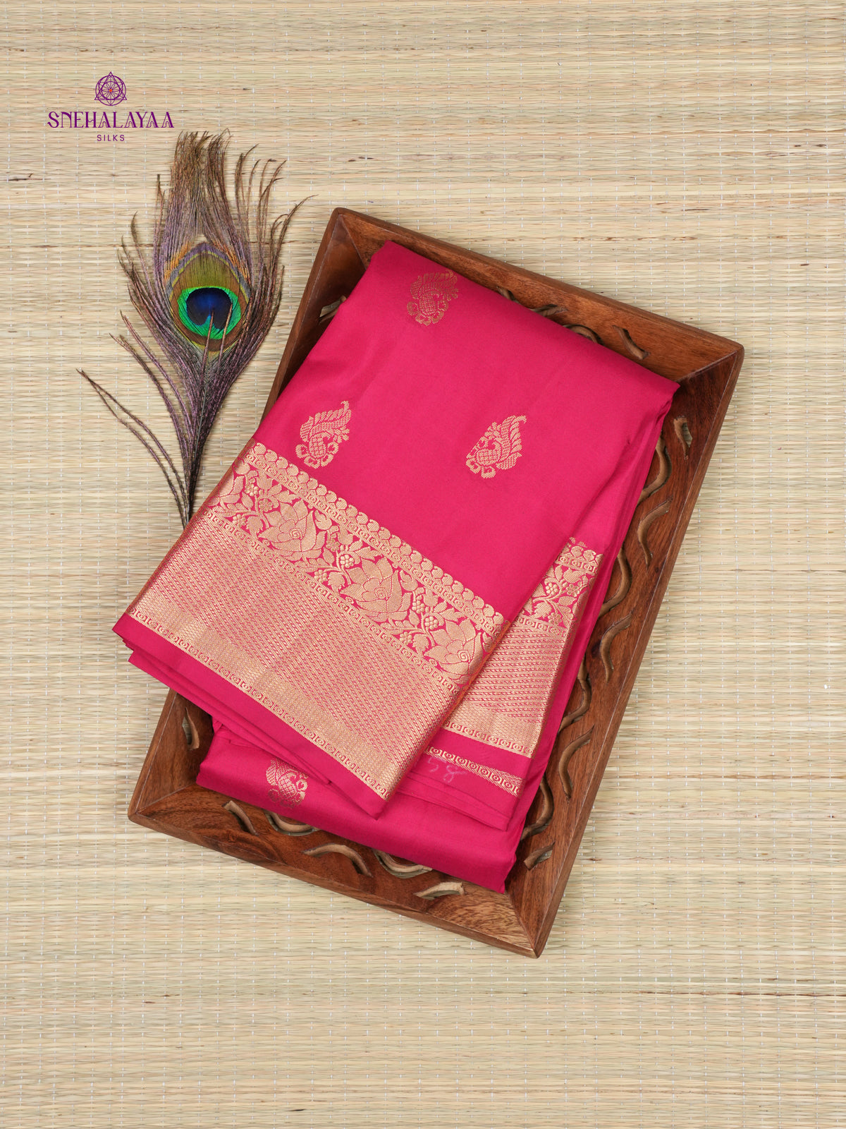 Rani Pink Kanjivaram Silk Saree